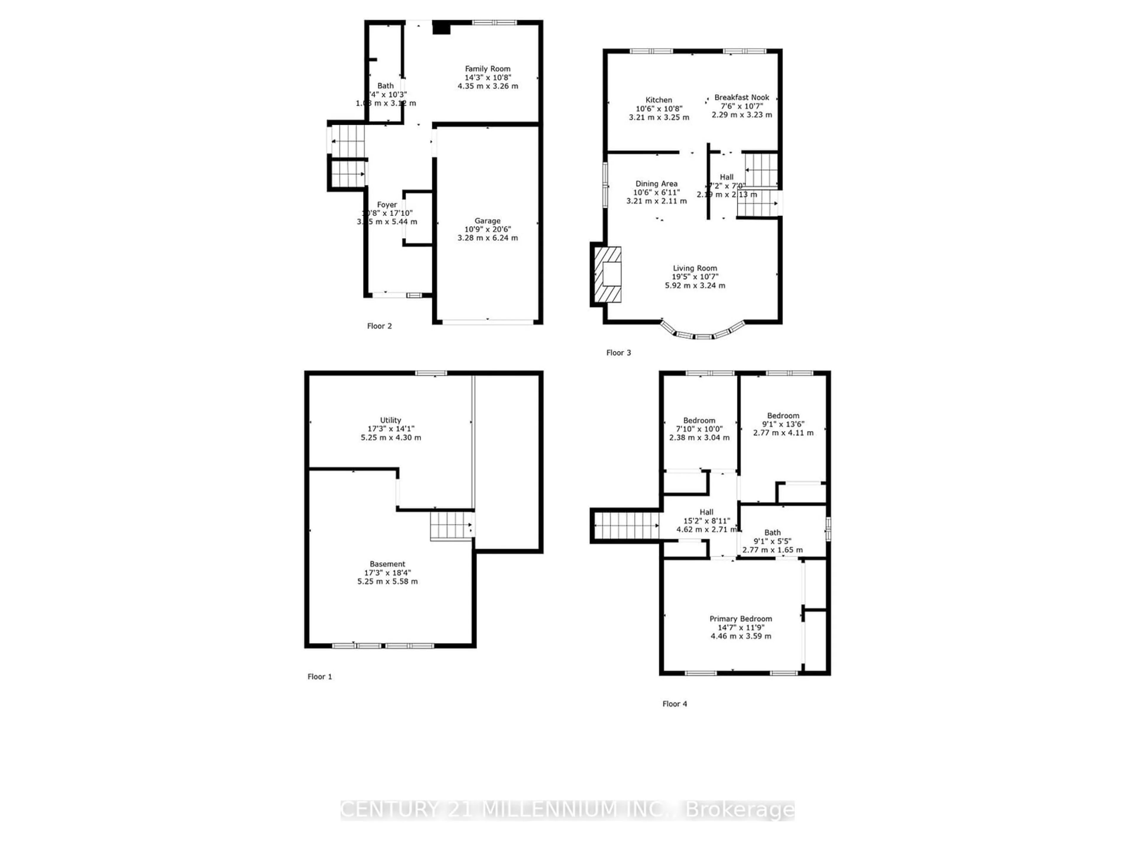 Floor plan for 33 Jefferson Rd, Brampton Ontario L6S 2G6