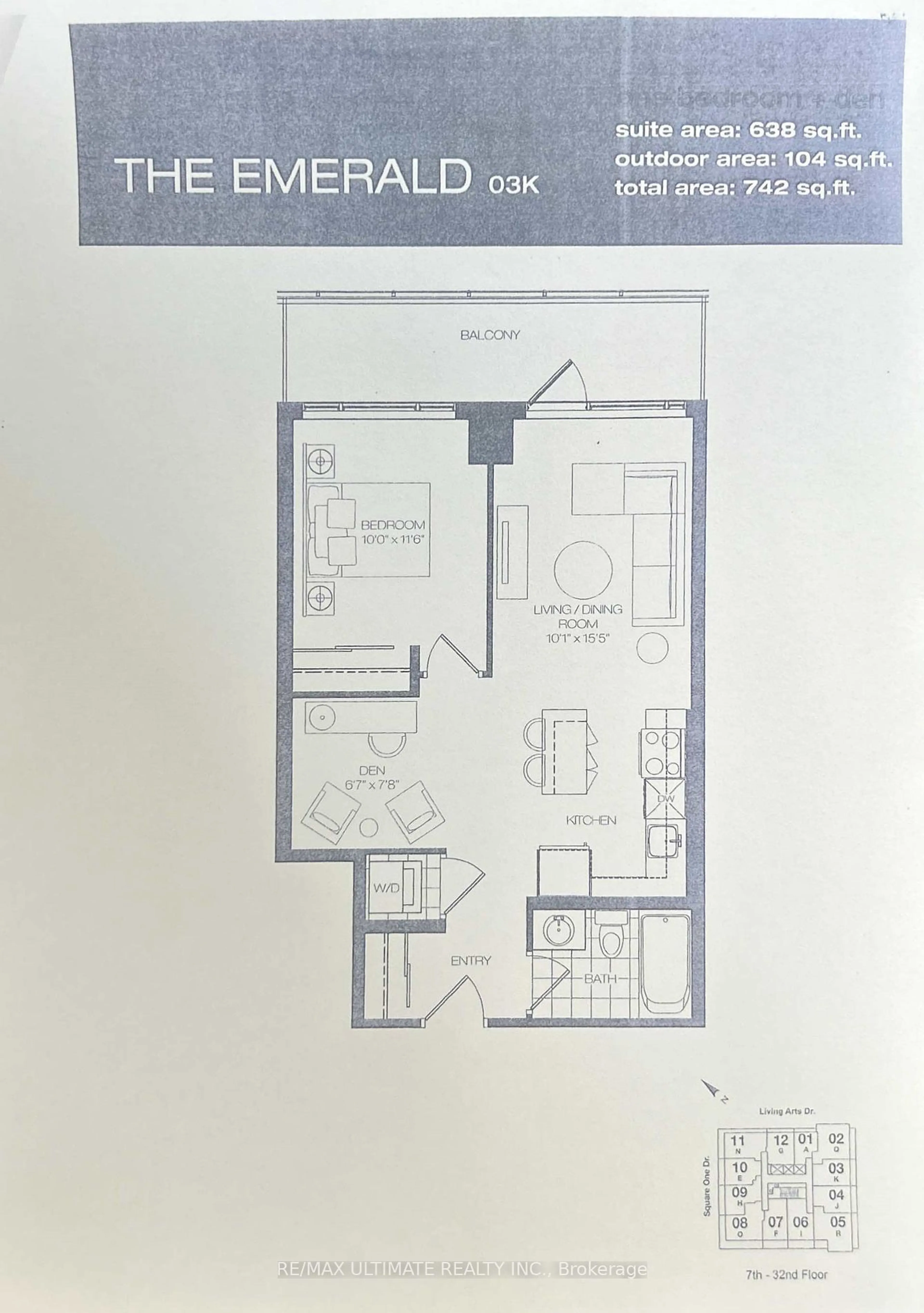 Floor plan for 360 Square One Dr #1903, Mississauga Ontario L5B 0G7