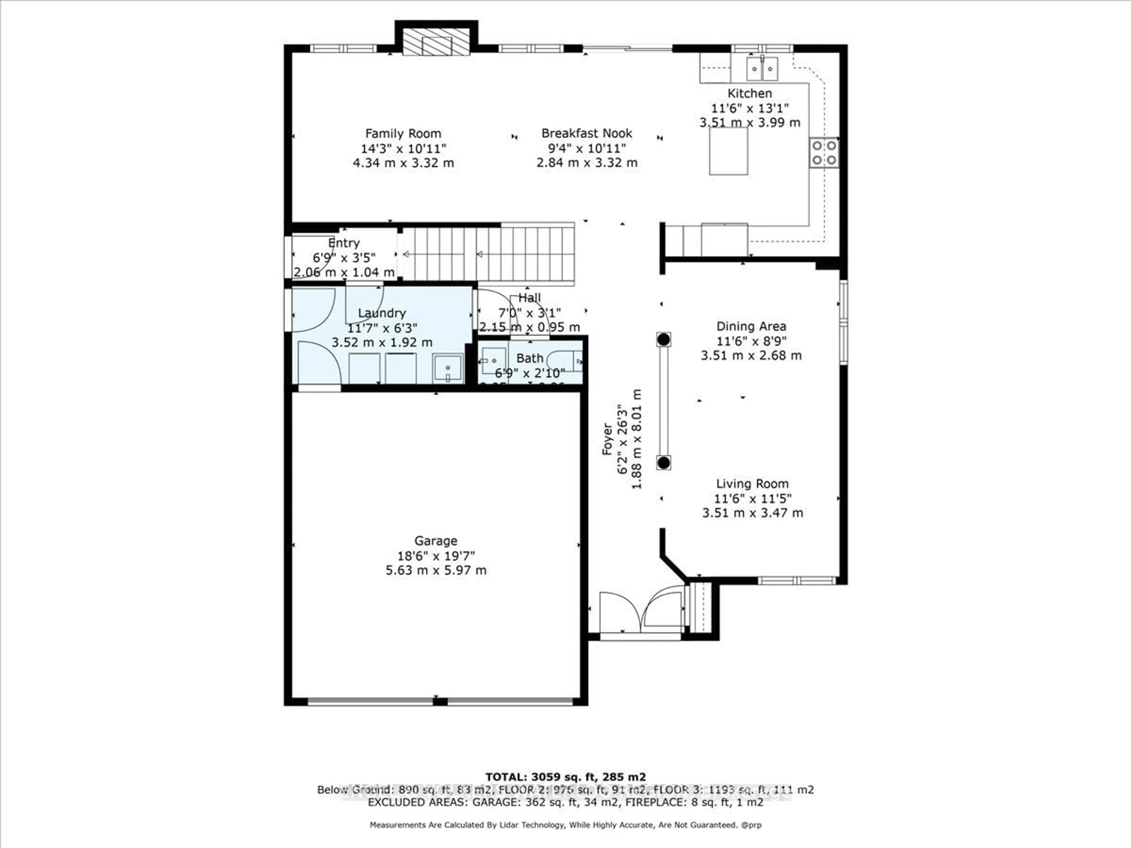 Floor plan for 3 Igloo Tr, Brampton Ontario L6R 3K6