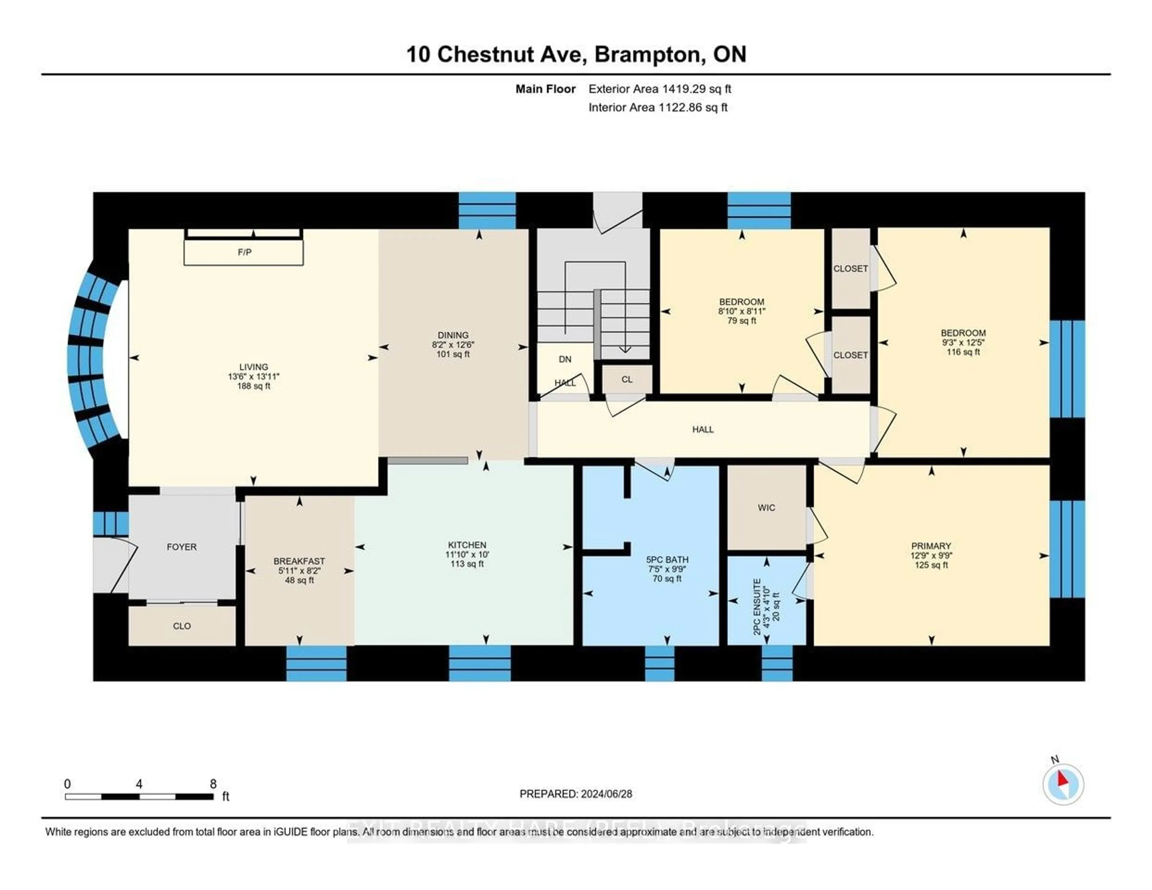 Floor plan for 10 Chestnut Ave, Brampton Ontario L6X 2A5