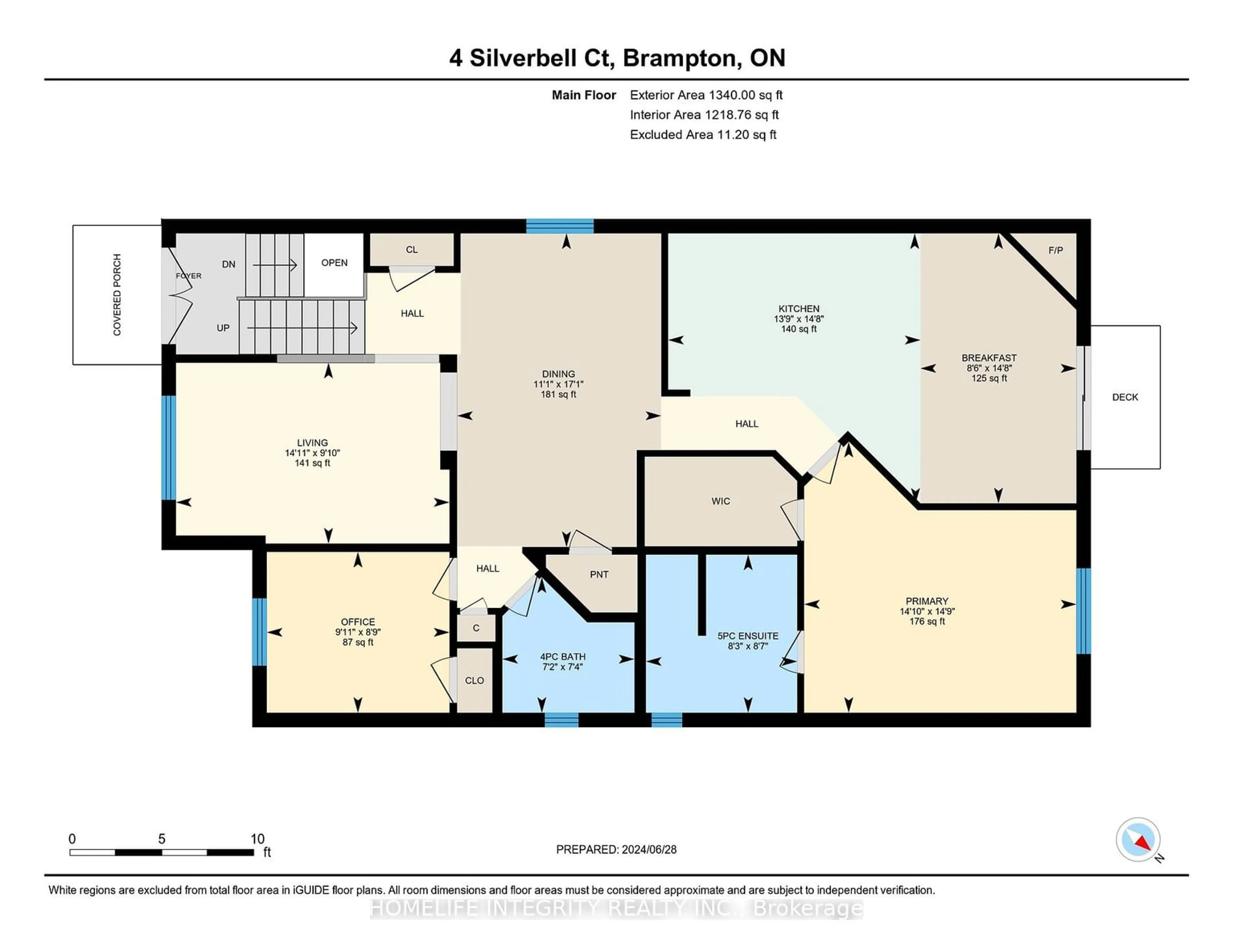 Floor plan for 4 Silverbell Crt, Brampton Ontario L7A 3V3