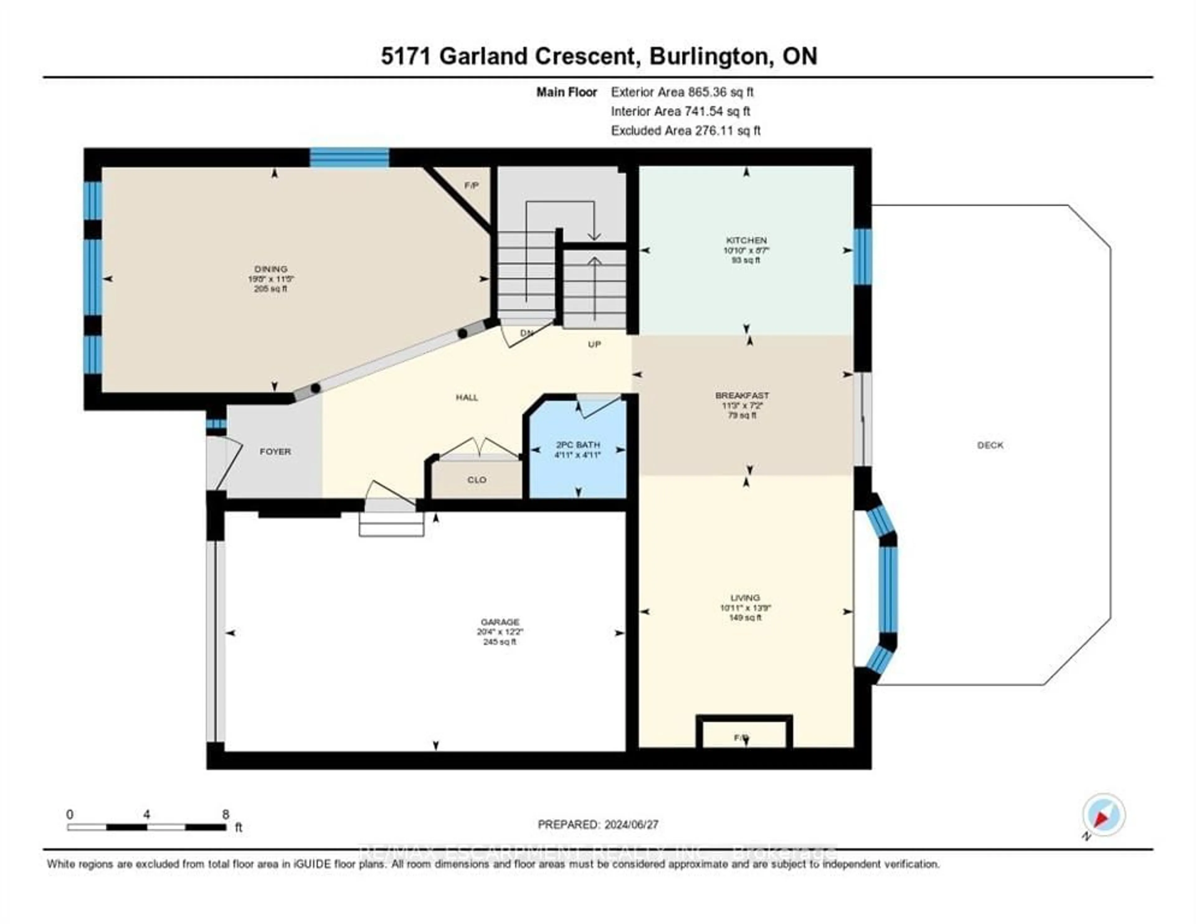 Floor plan for 5171 Garland Cres, Burlington Ontario L7L 7L2