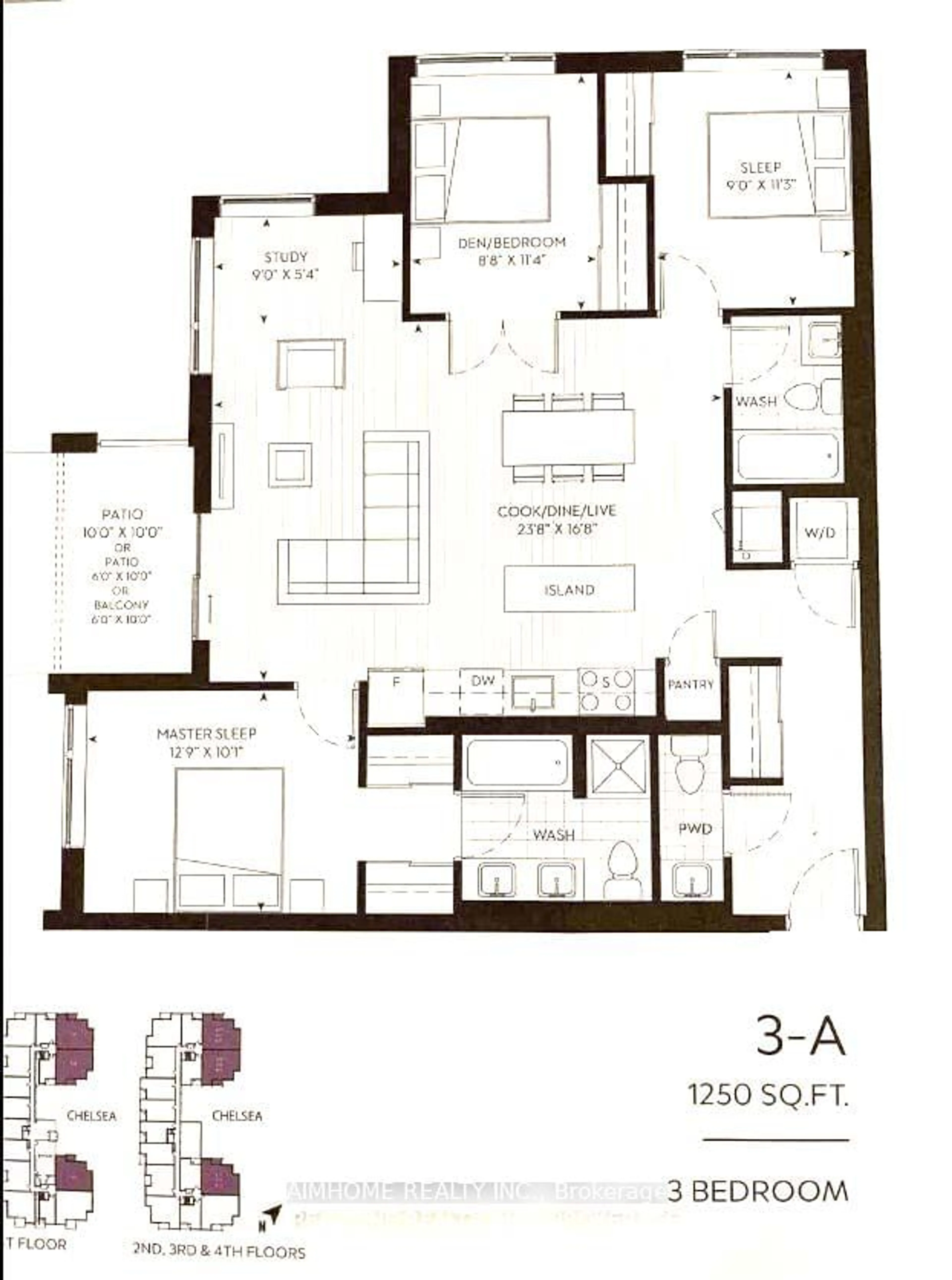 Floor plan for 150 Sabina Dr #408, Oakville Ontario L6H 0W3