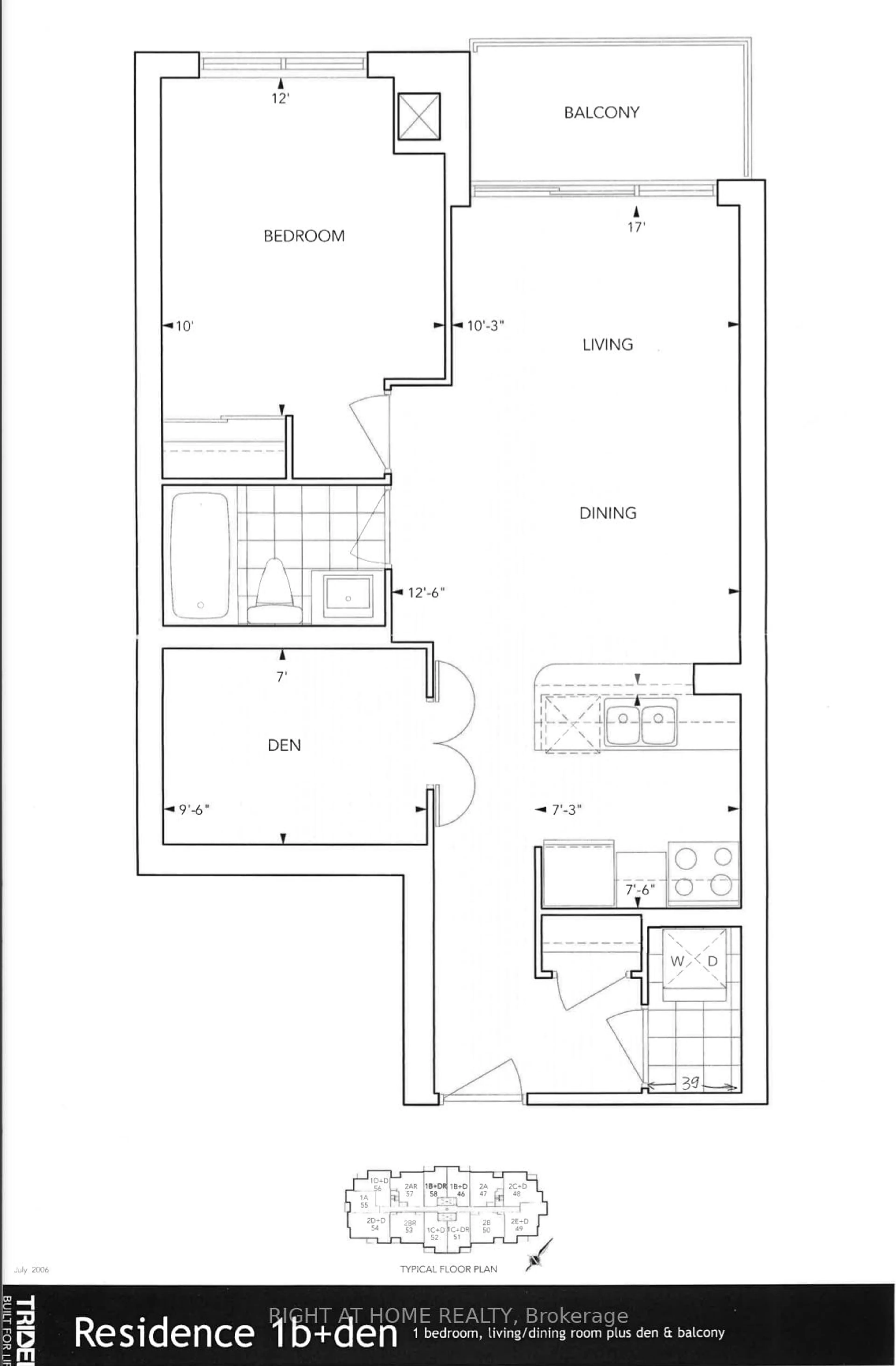 Floor plan for 25 Viking Lane #1846, Toronto Ontario M9B 0A1