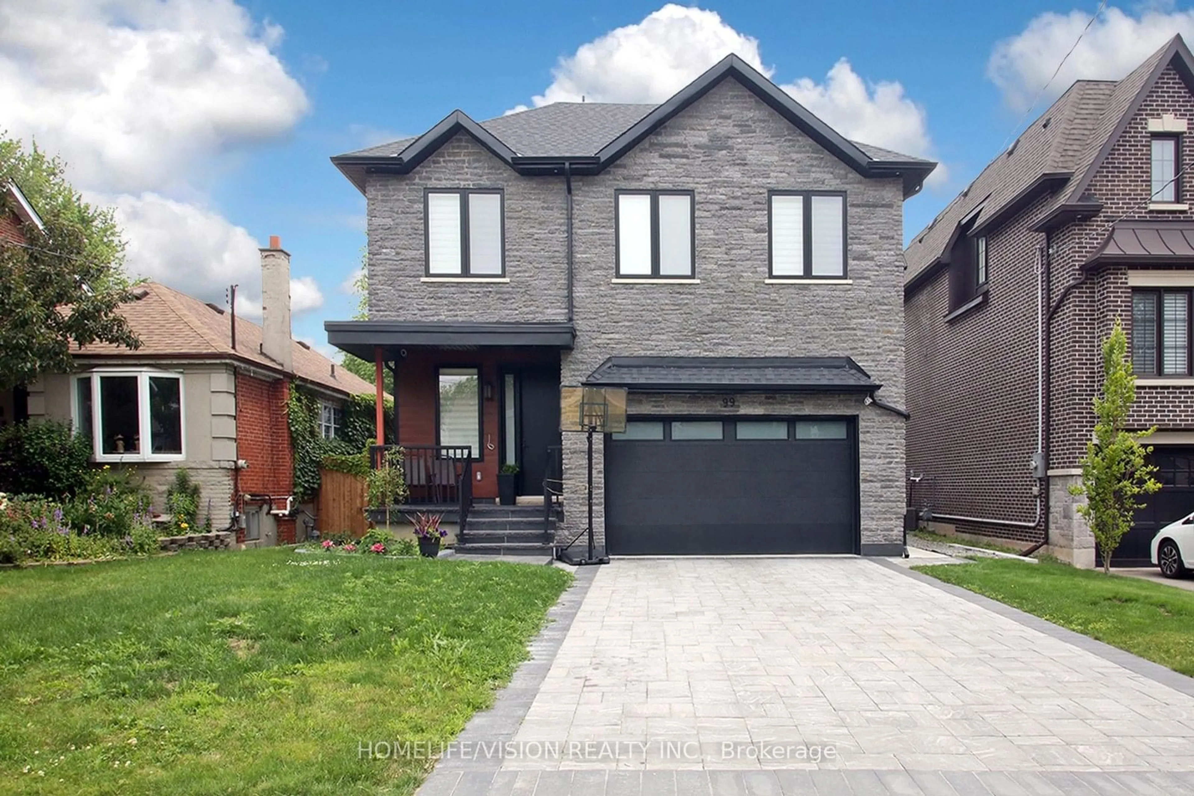 Home with brick exterior material for 99 twenty seventh St, Toronto Ontario M8W 2X6