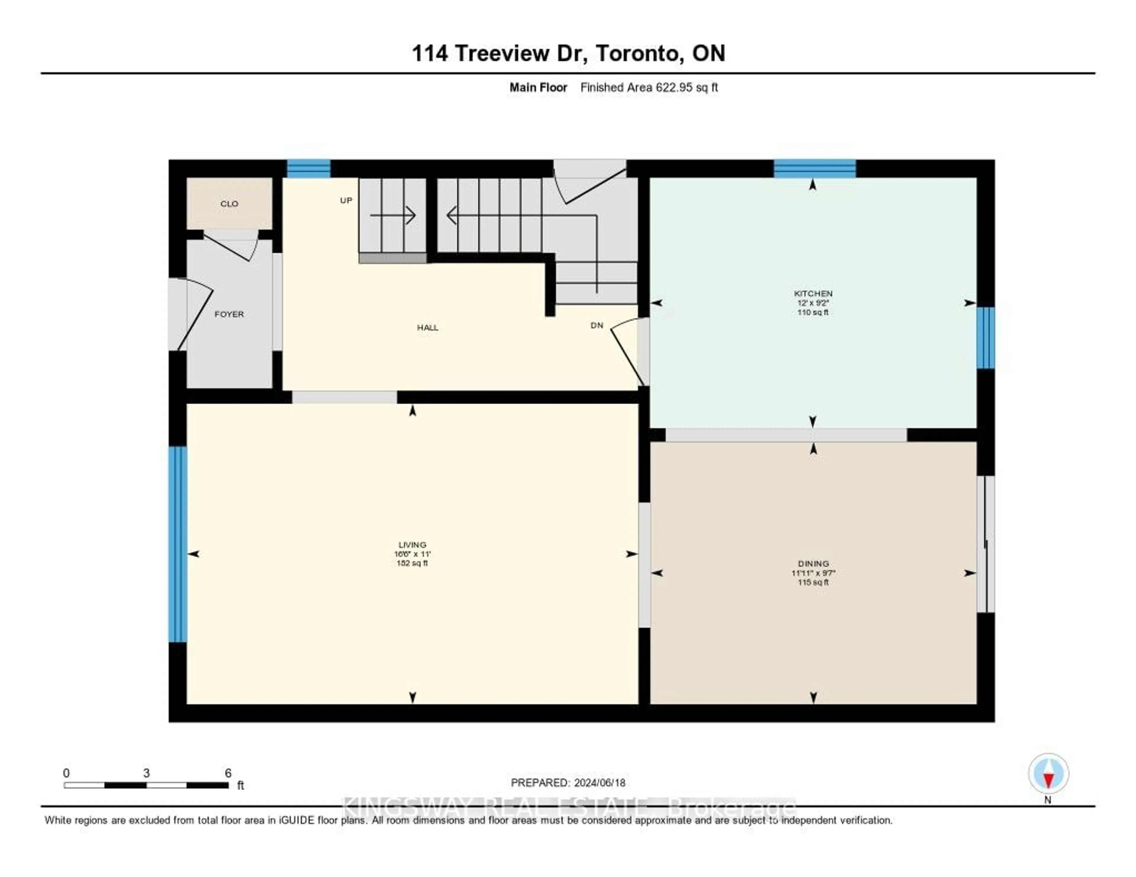 Floor plan for 114 Treeview Dr, Toronto Ontario M8W 4C3