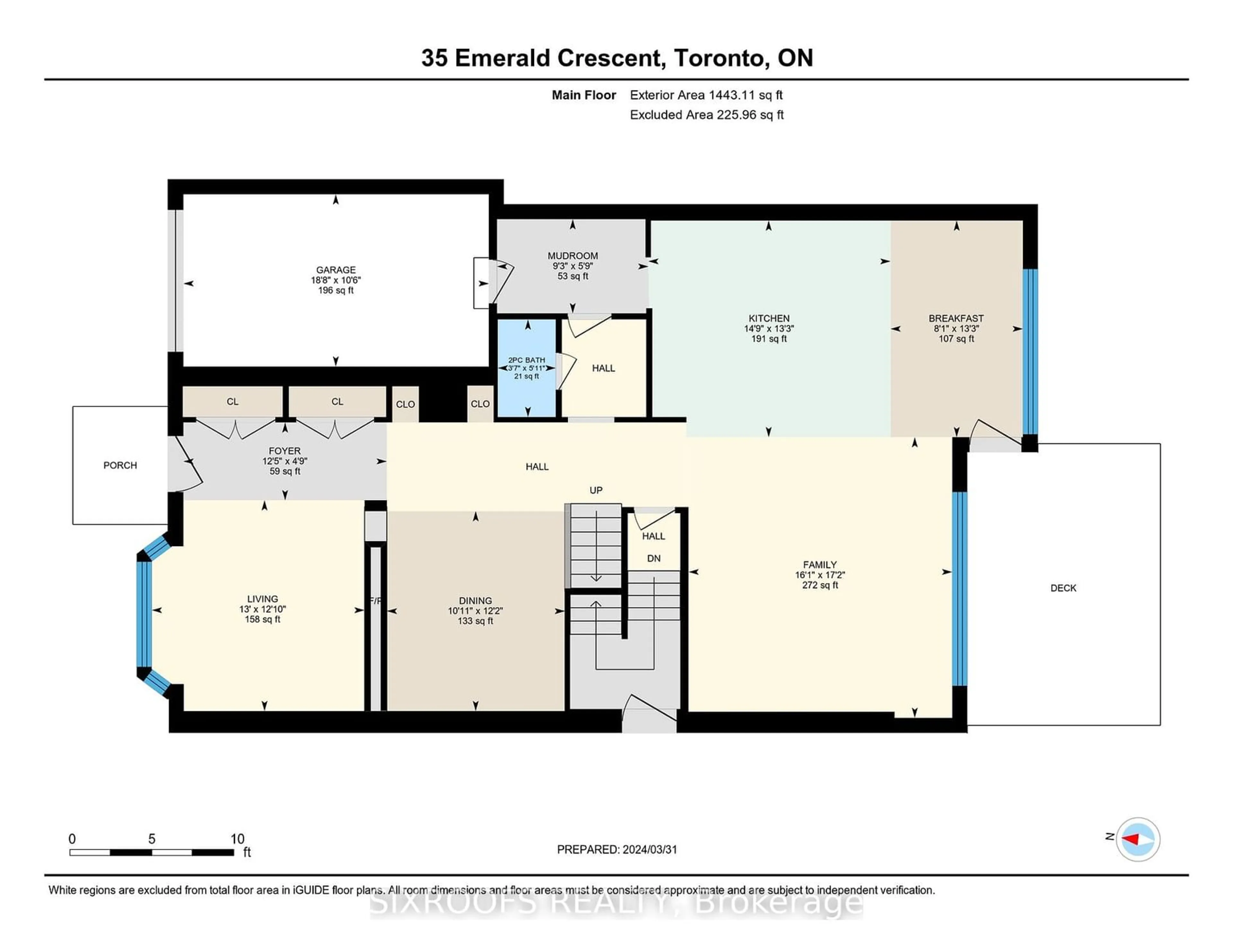 Floor plan for 35 Emerald Cres, Toronto Ontario M8V 2B3