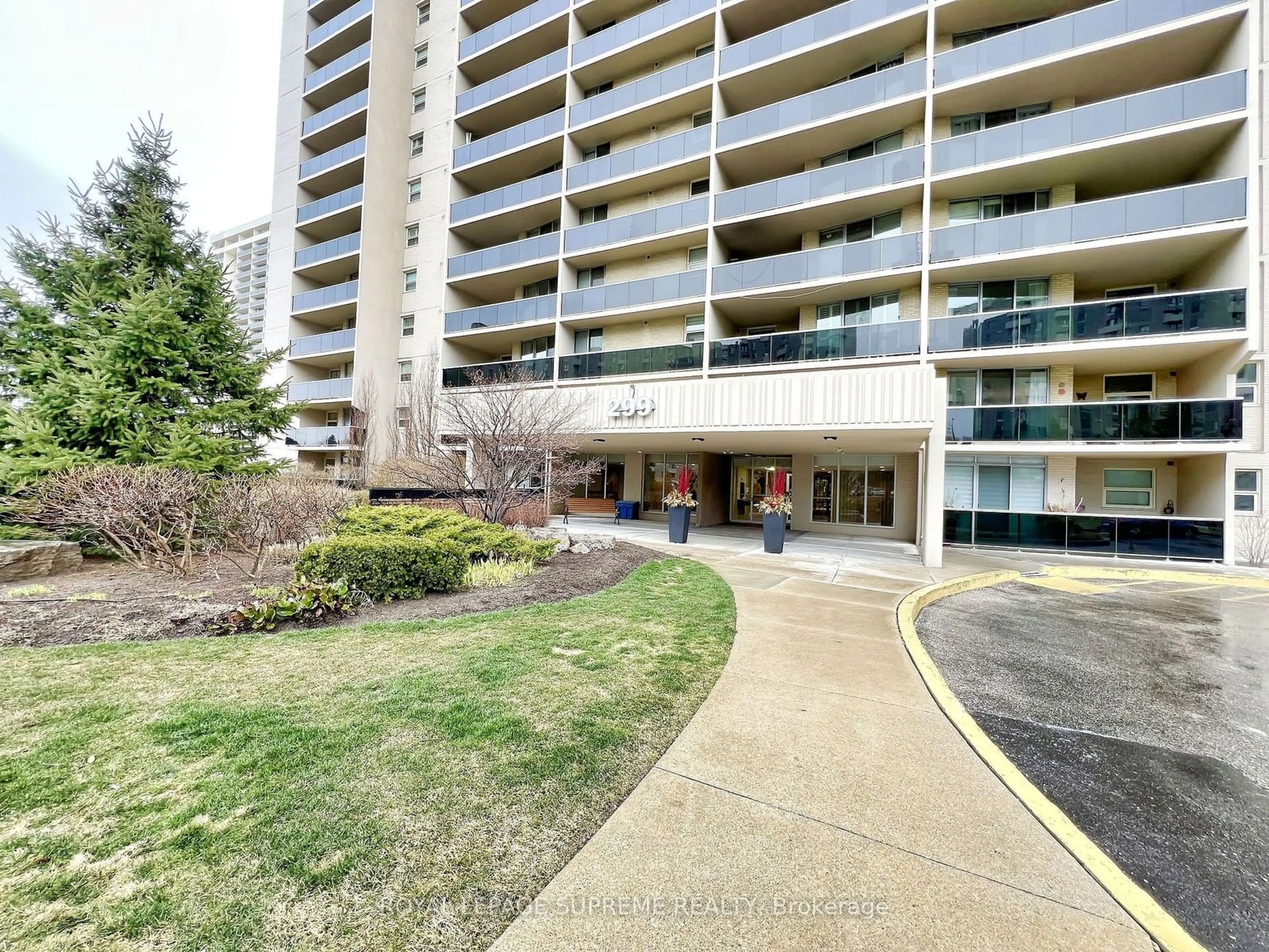 A pic from exterior of the house or condo for 299 Mill Rd #205, Toronto Ontario M9C 4V9