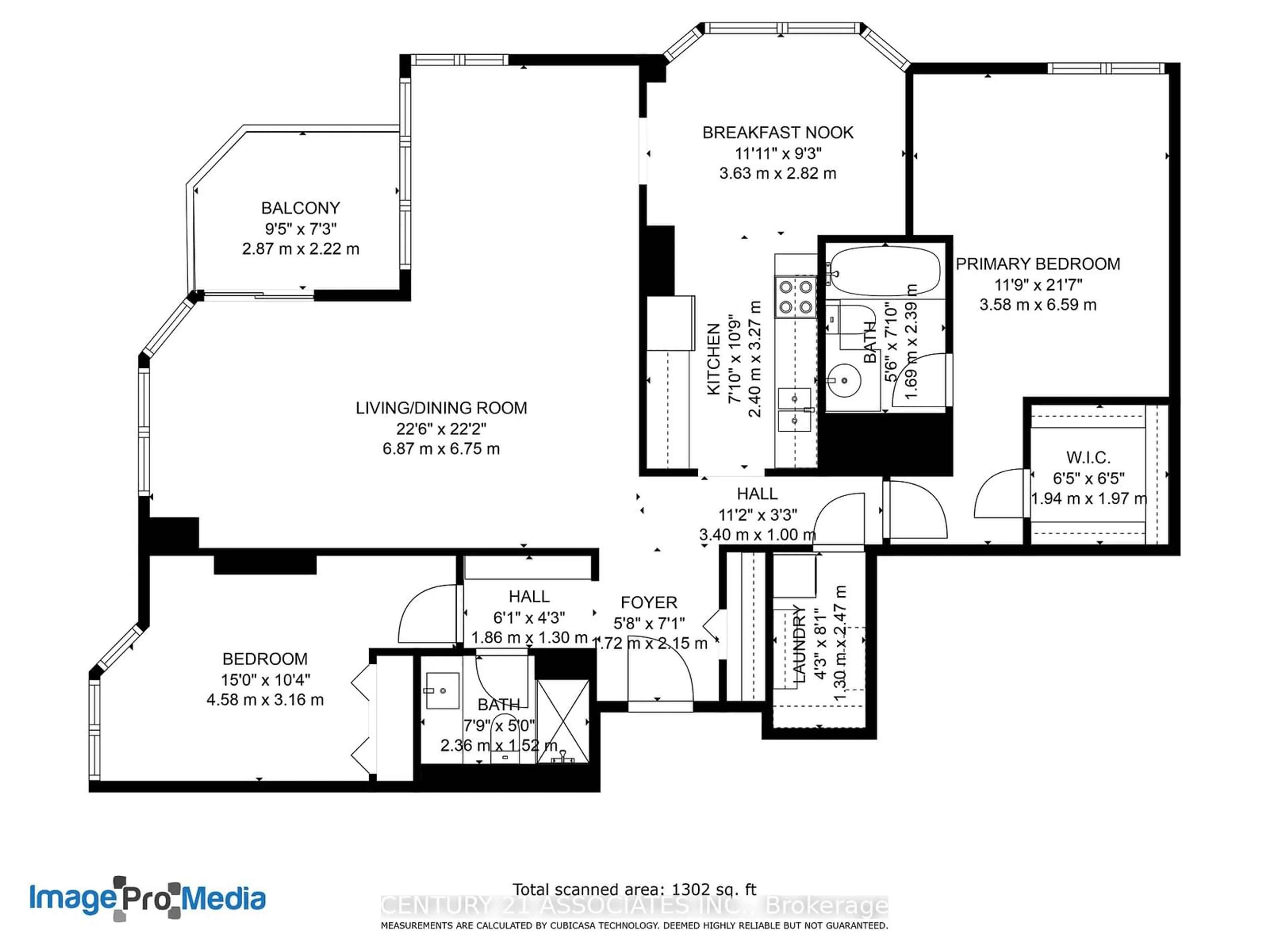Floor plan for 1111 Bough Beeches Blvd #502, Mississauga Ontario L4W 4N1