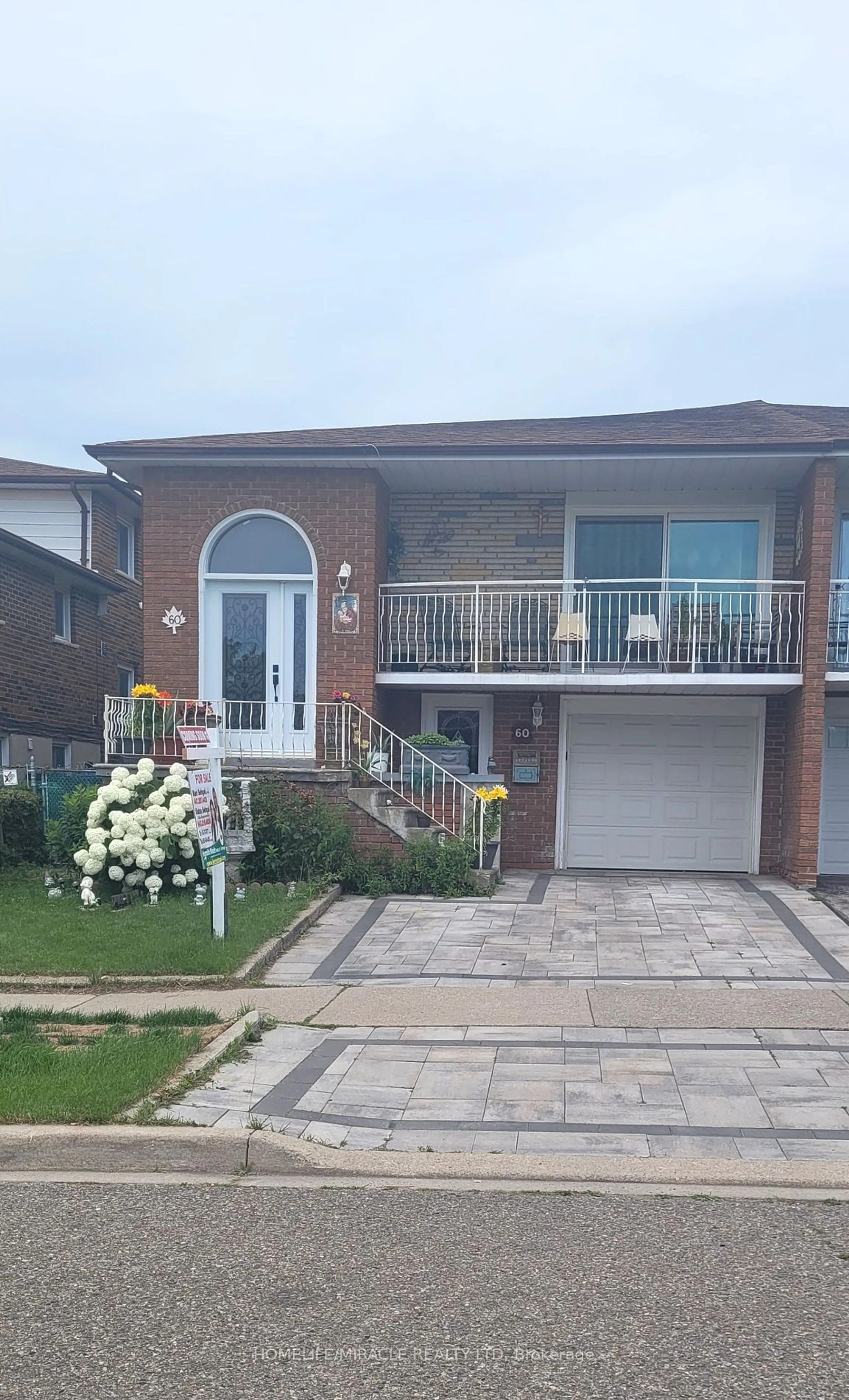 Home with brick exterior material for 60 Prouse Dr, Brampton Ontario L6V 3A8
