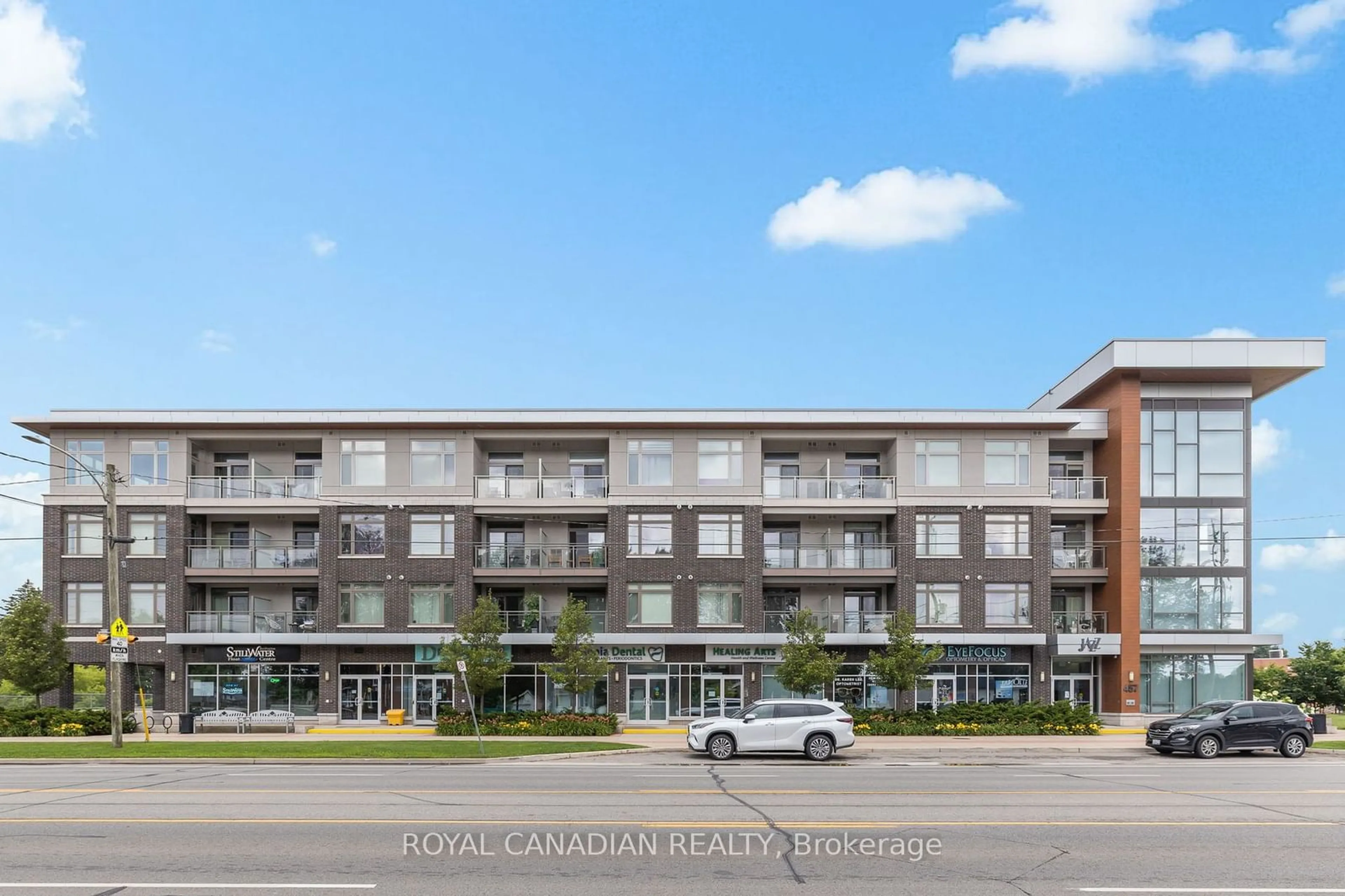 A pic from exterior of the house or condo for 457 Plains Rd #220, Burlington Ontario L7T 0B8