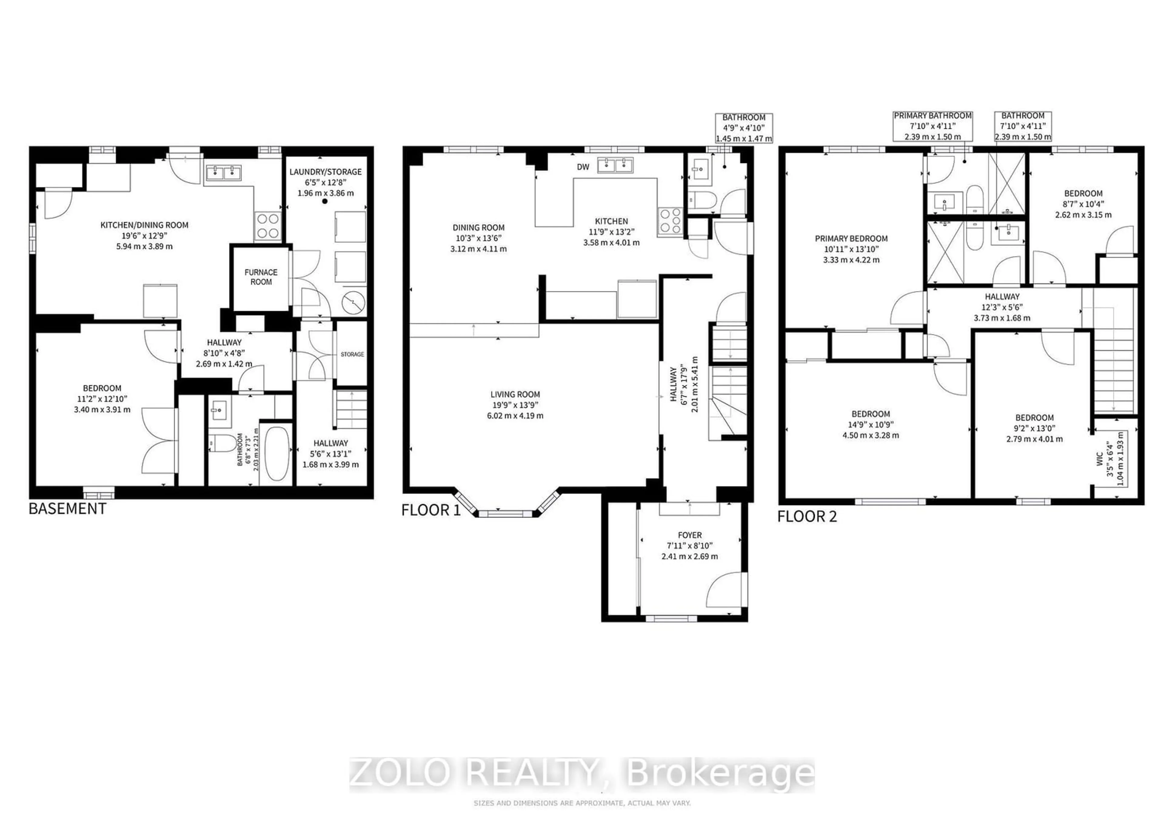 Floor plan for 352 Balmoral Dr, Brampton Ontario L6T 1V9
