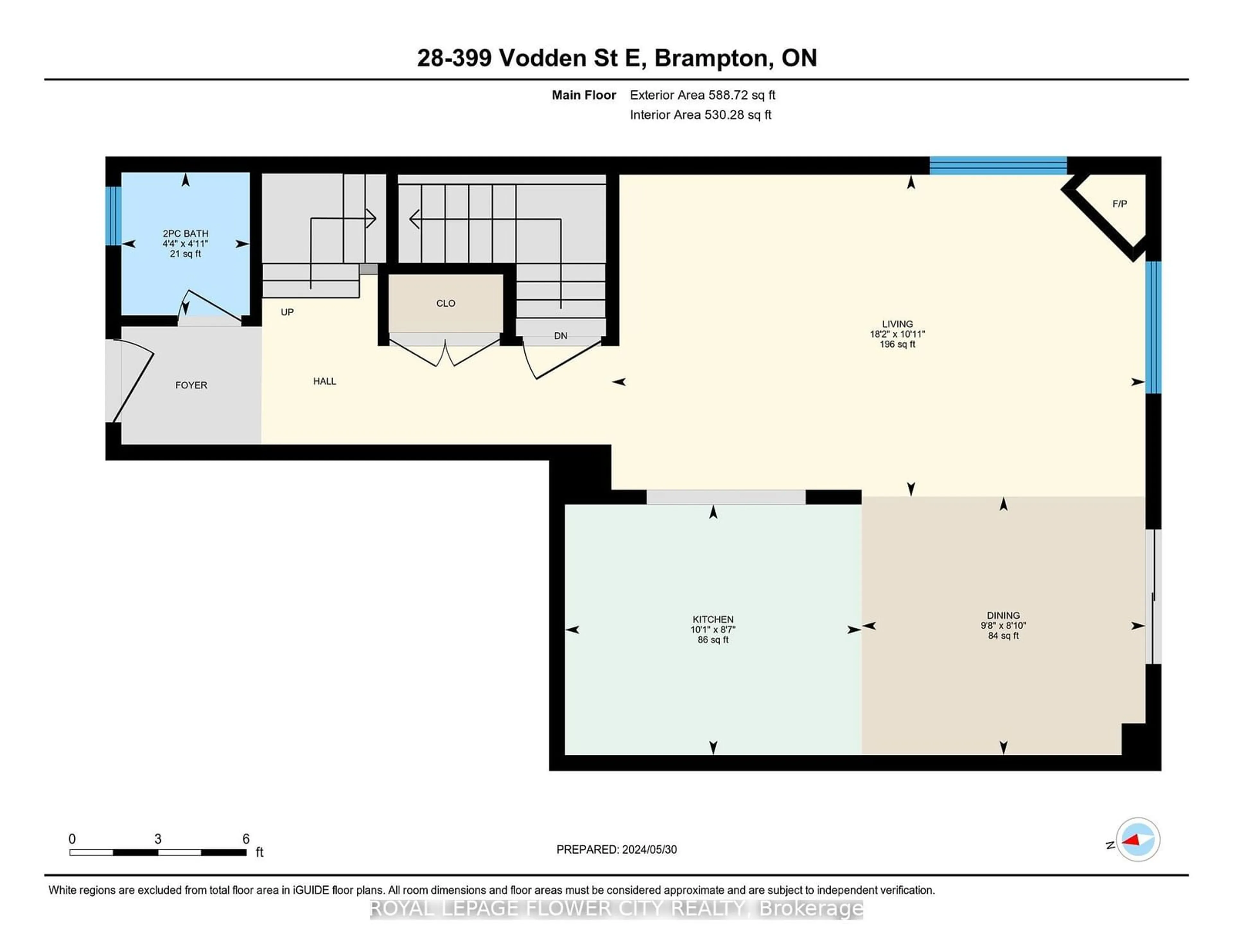 Floor plan for 399 Vodden St #28, Brampton Ontario L6V 3V1