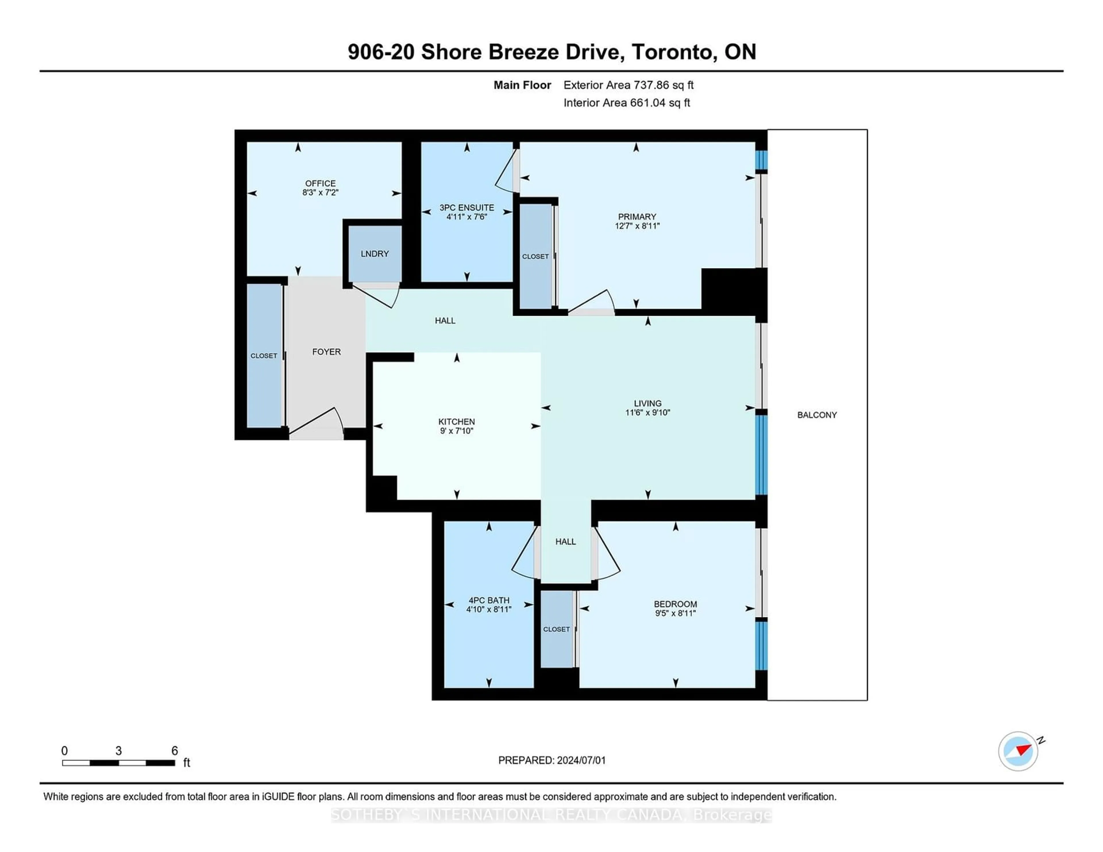 Floor plan for 20 Shore Breeze Dr #906, Toronto Ontario M8V 0C7
