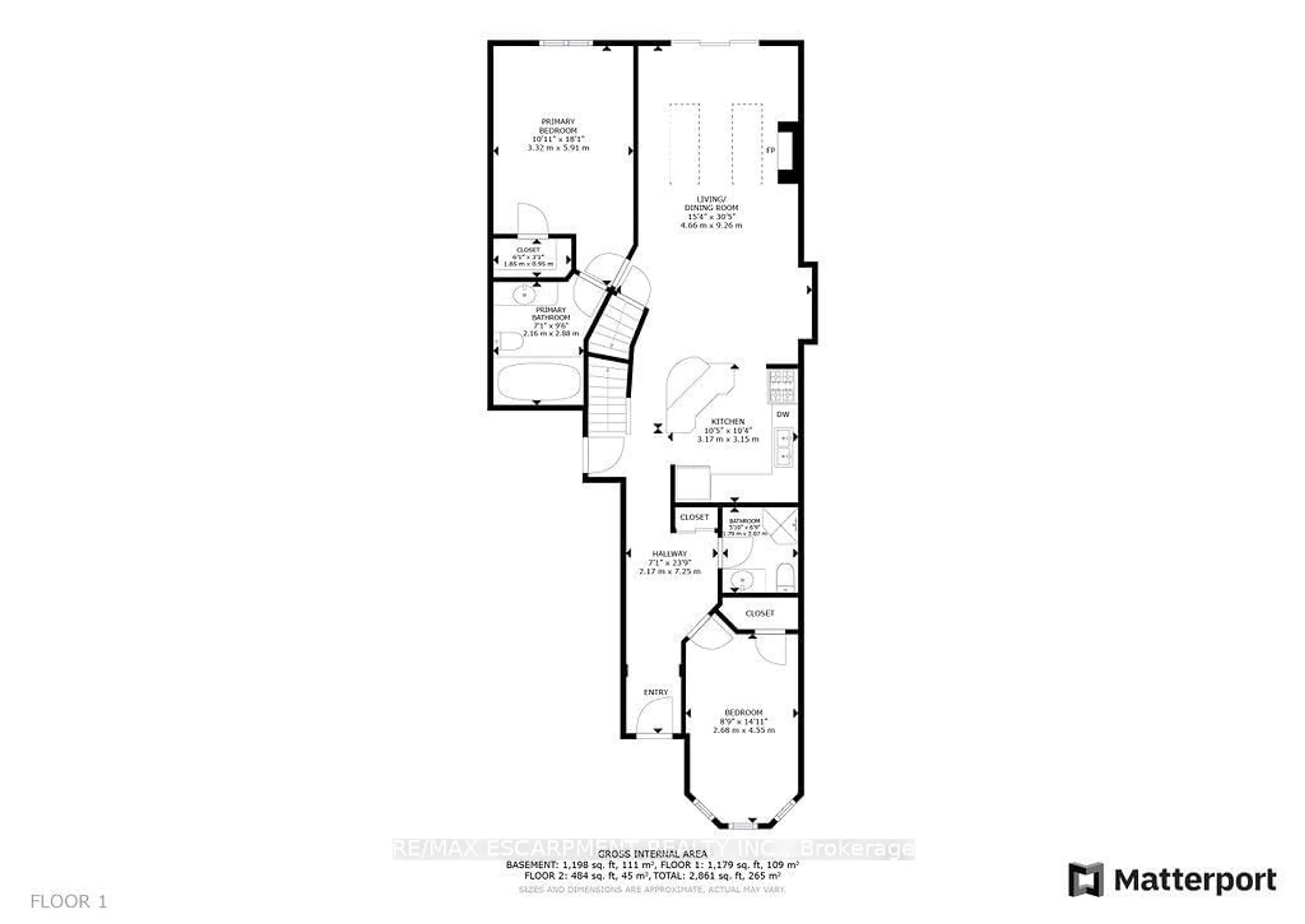 Floor plan for 1160 Bellview St #38, Burlington Ontario L7S 2L4