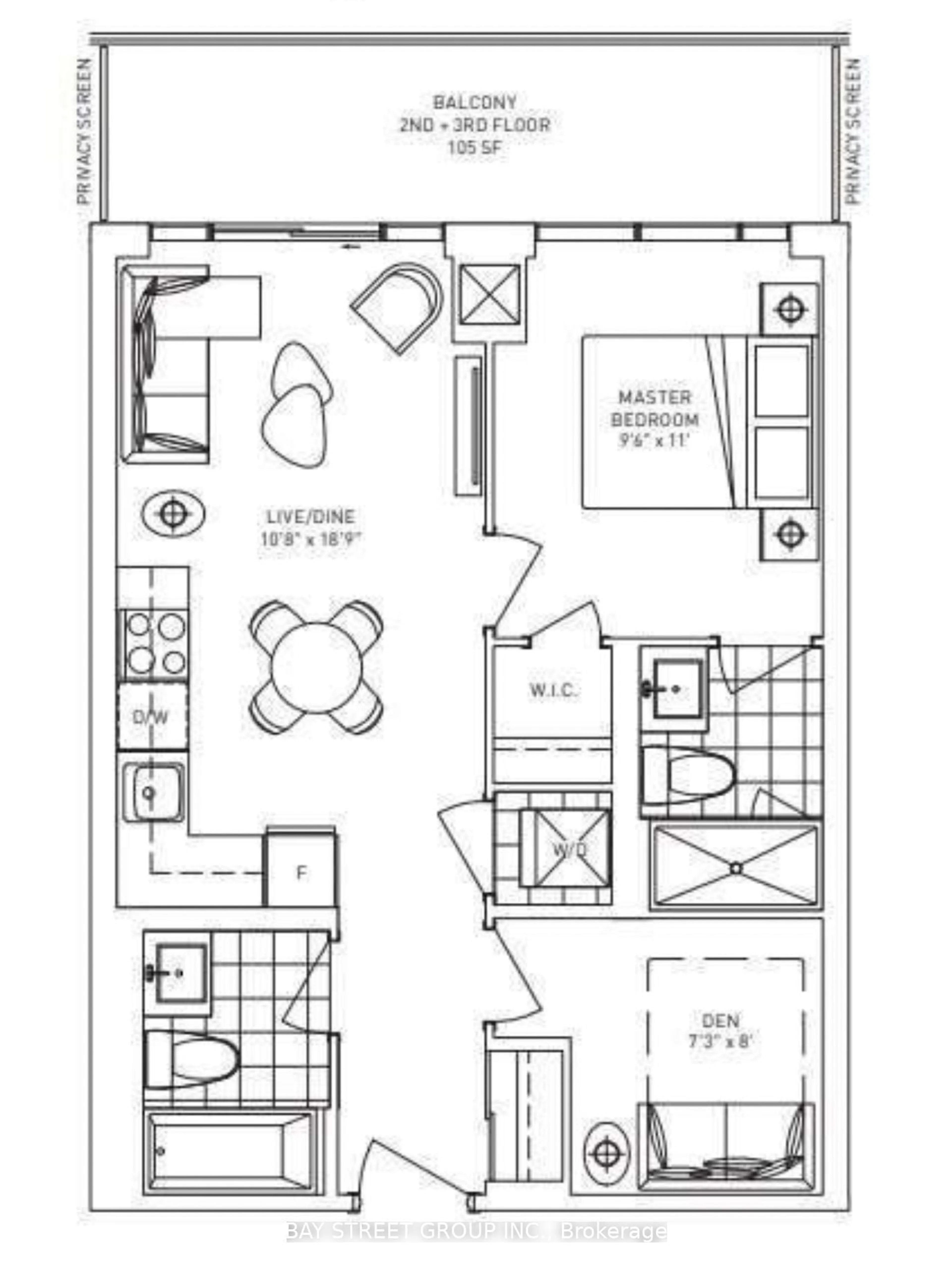 Floor plan for 50 George Butchart Dr ##320, Toronto Ontario M3K 0C9