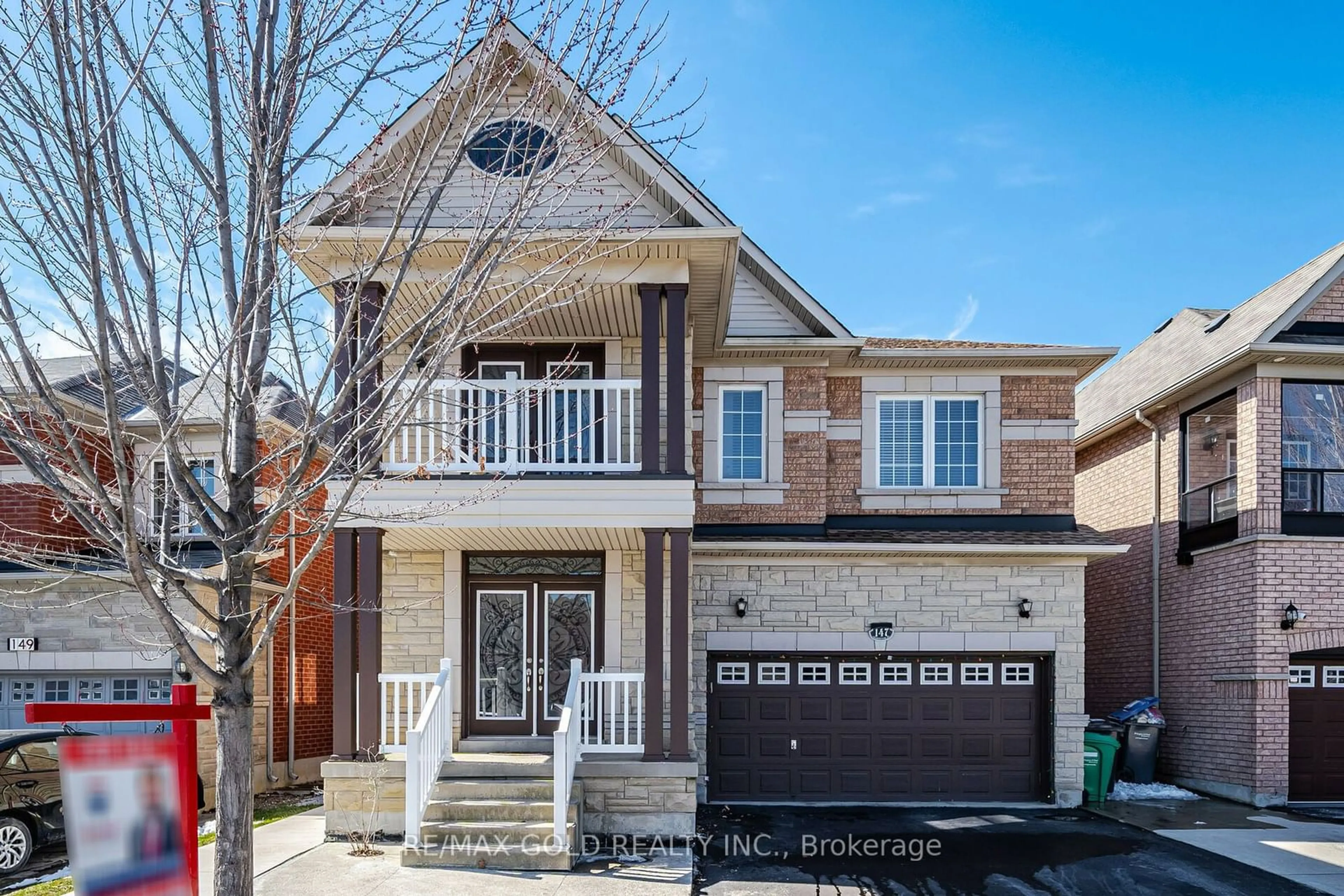 Home with brick exterior material for 147 Calderstone Rd, Brampton Ontario L6P 2M7