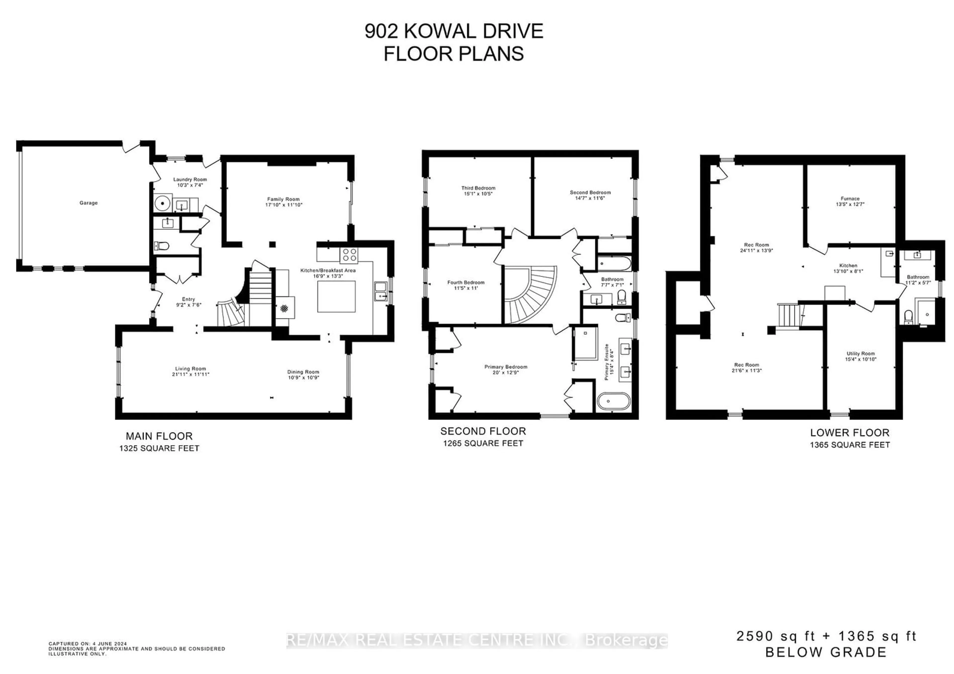 Floor plan for 902 Kowal Dr, Mississauga Ontario L5H 3T4