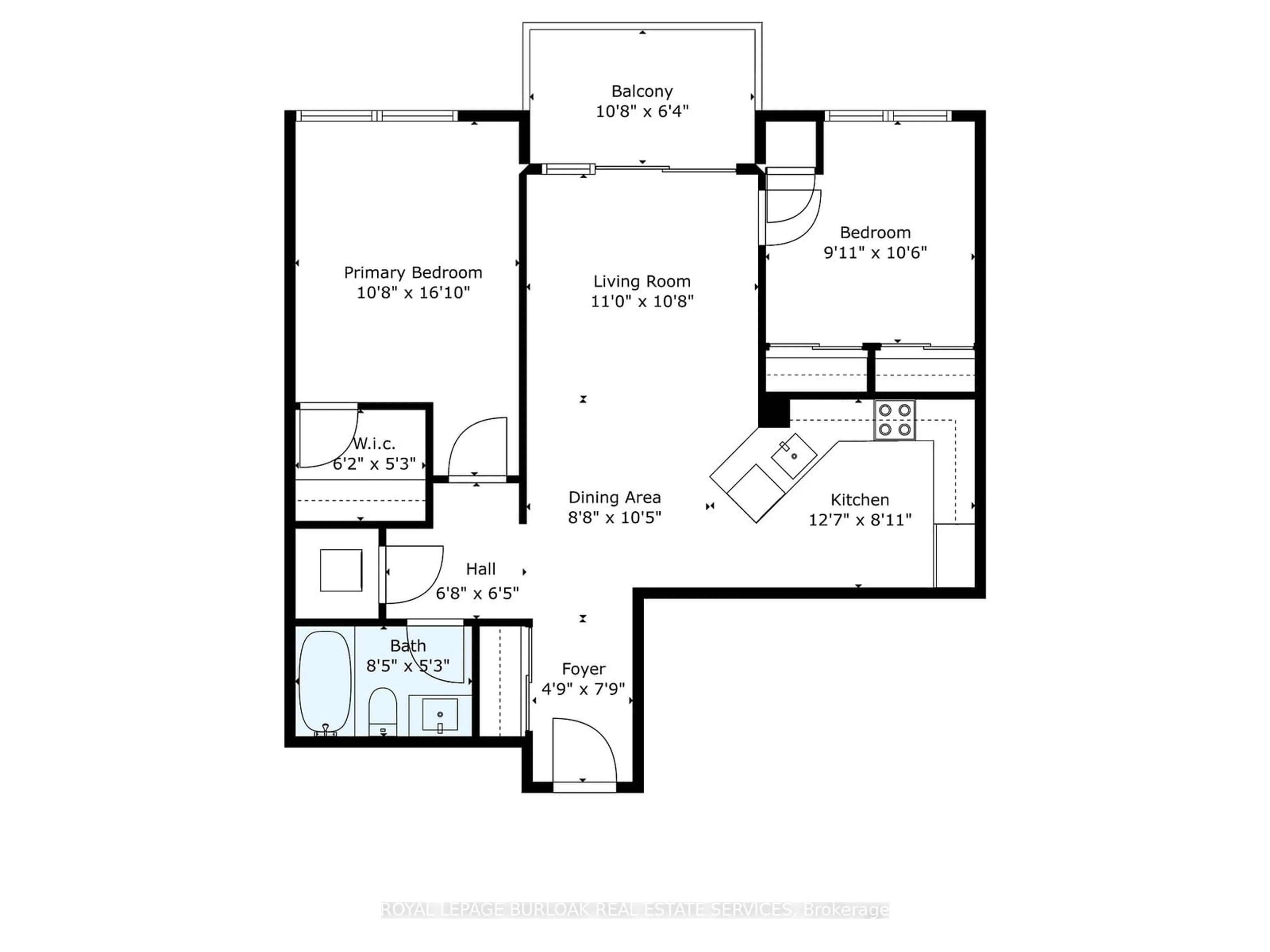 Floor plan for 551 Maple Ave #814, Burlington Ontario L7S 1M7