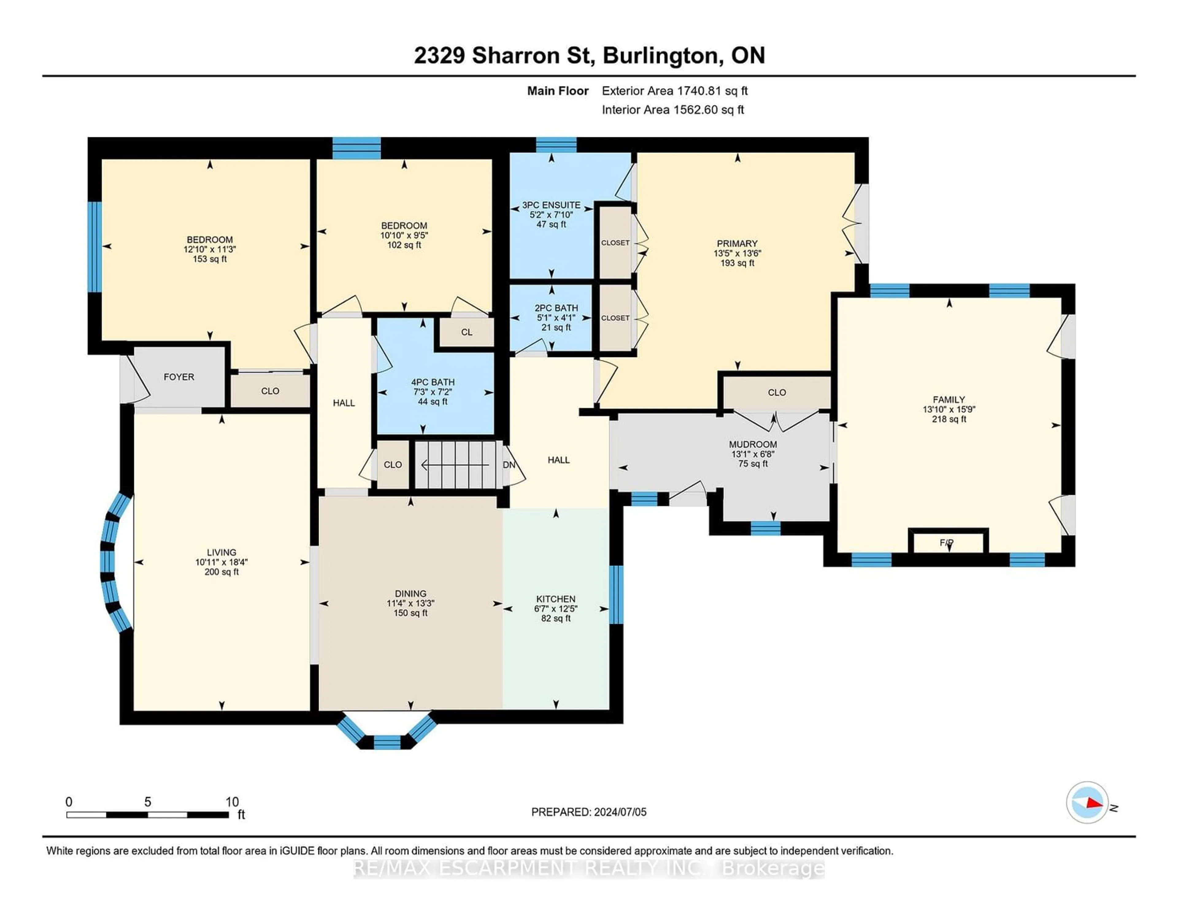 Floor plan for 2329 Sharron St, Burlington Ontario L7R 1W8