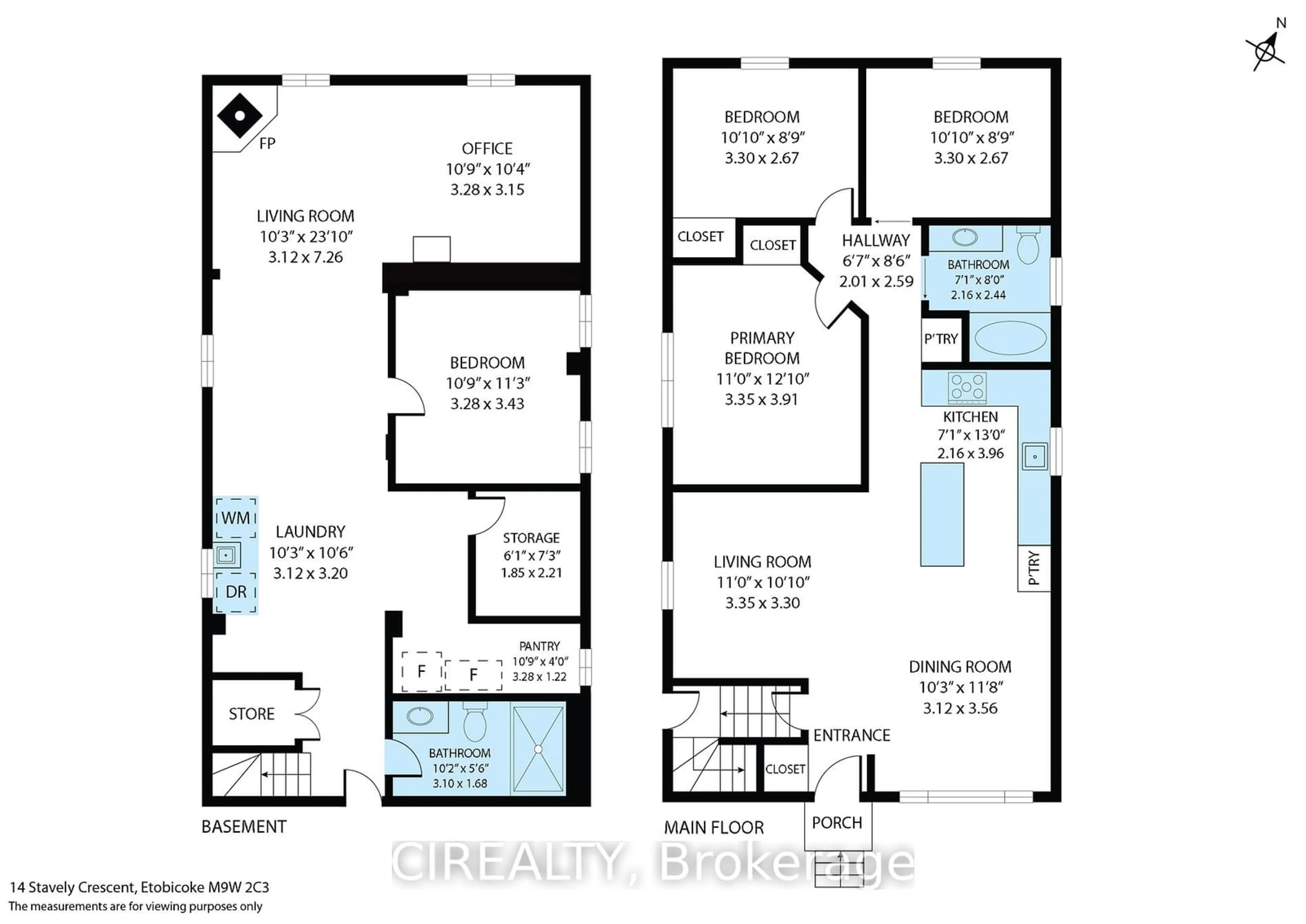 Floor plan for 14 Stavely Cres, Toronto Ontario M9W 2C3