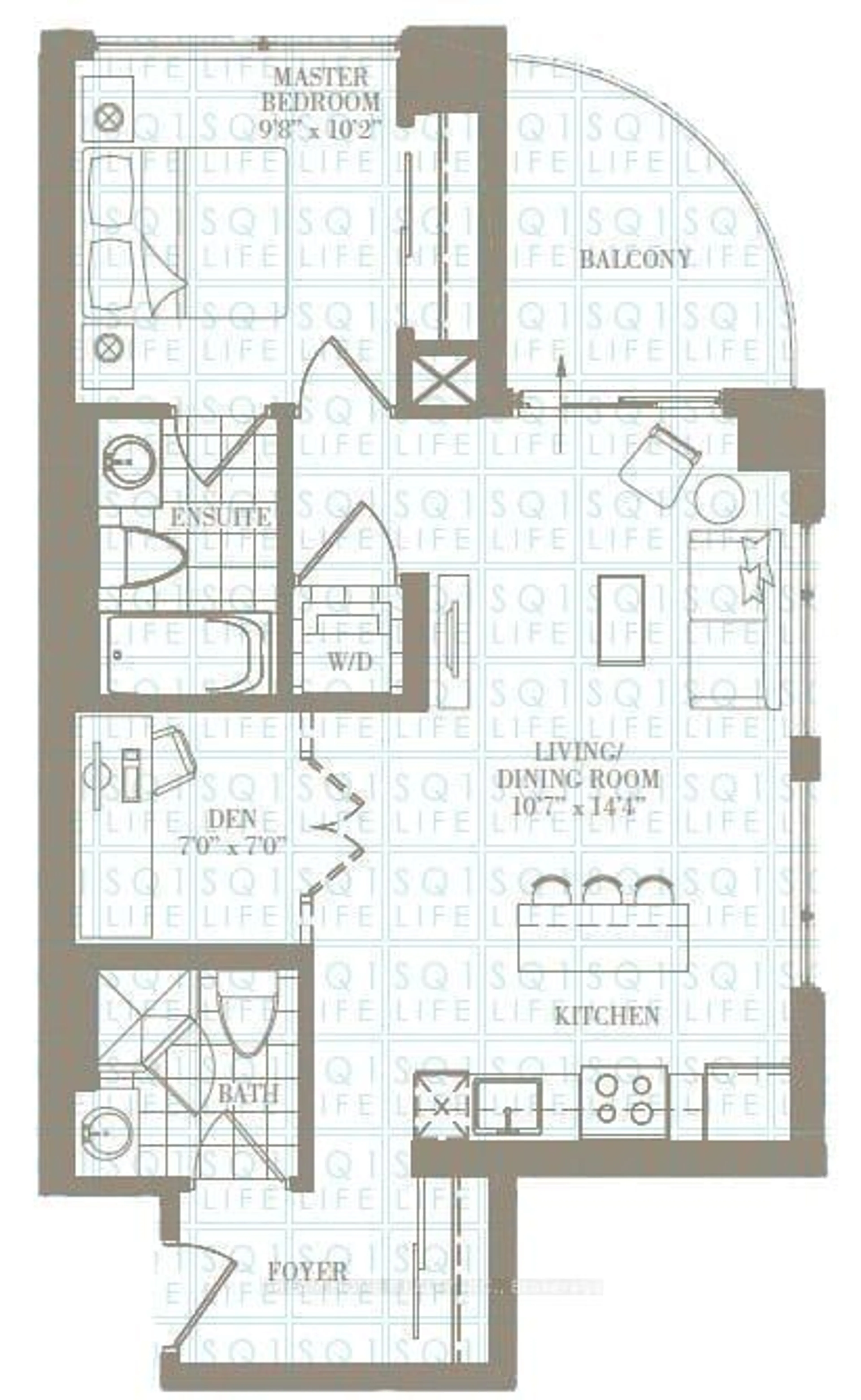 Floor plan for 385 Prince Of Wales Dr #3205, Mississauga Ontario L5B 0C6