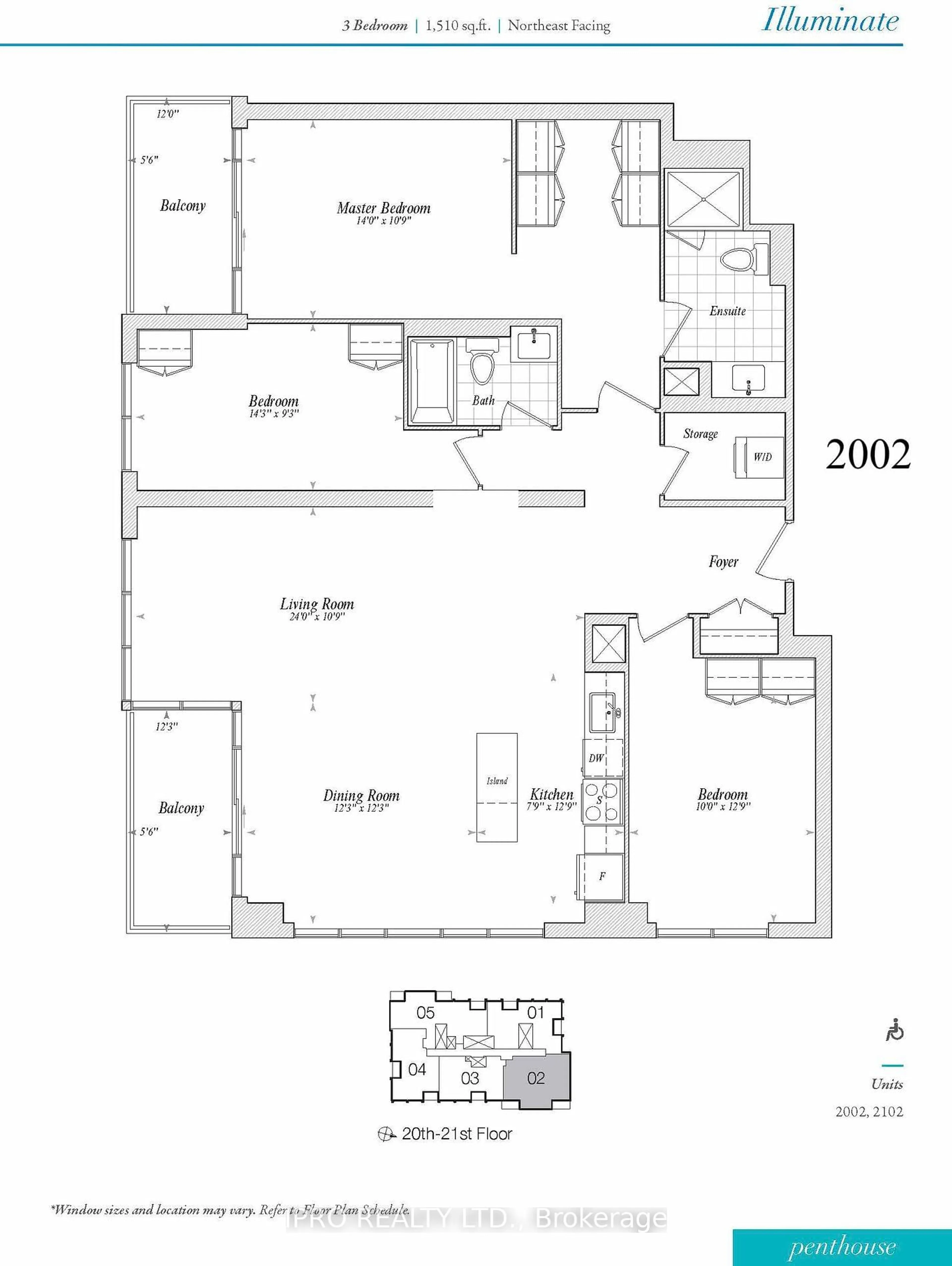 Floor plan for 500 Brock Ave #2002, Burlington Ontario L7S 0A5