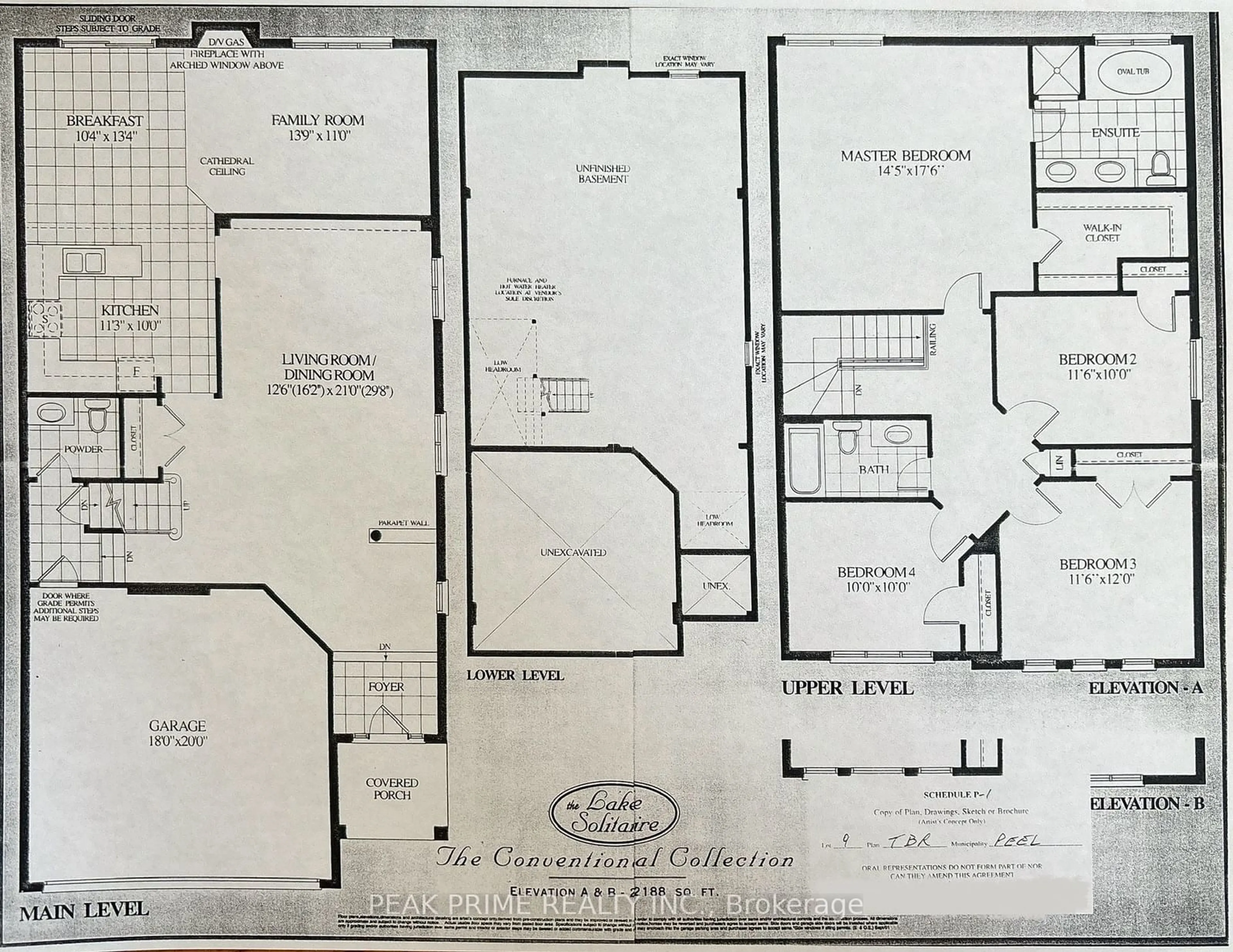 Floor plan for 5175 Oscar Peterson Blvd, Mississauga Ontario L5M 7W5