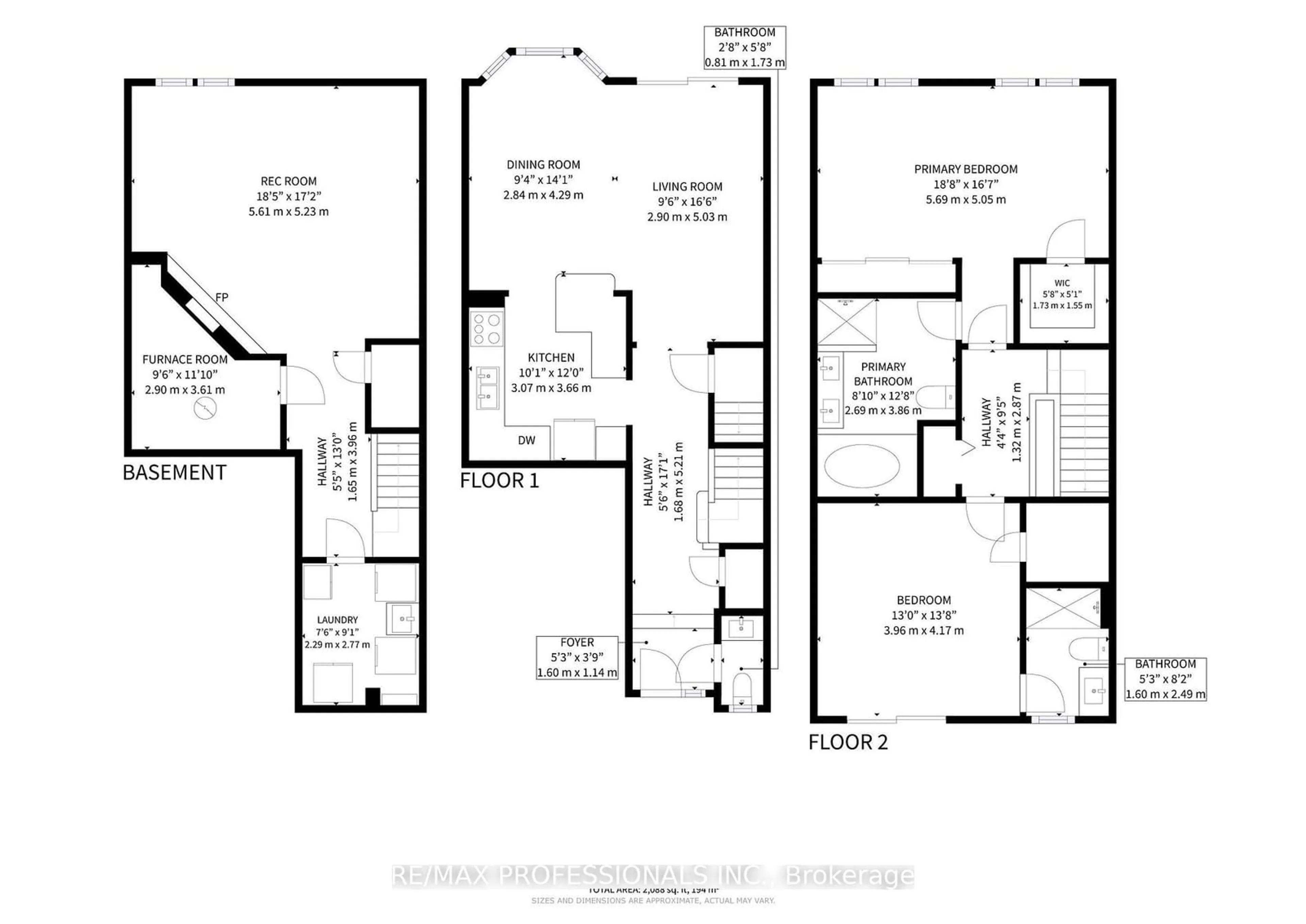 Floor plan for 14 Tamarack Circ #14, Toronto Ontario M9P 3T9