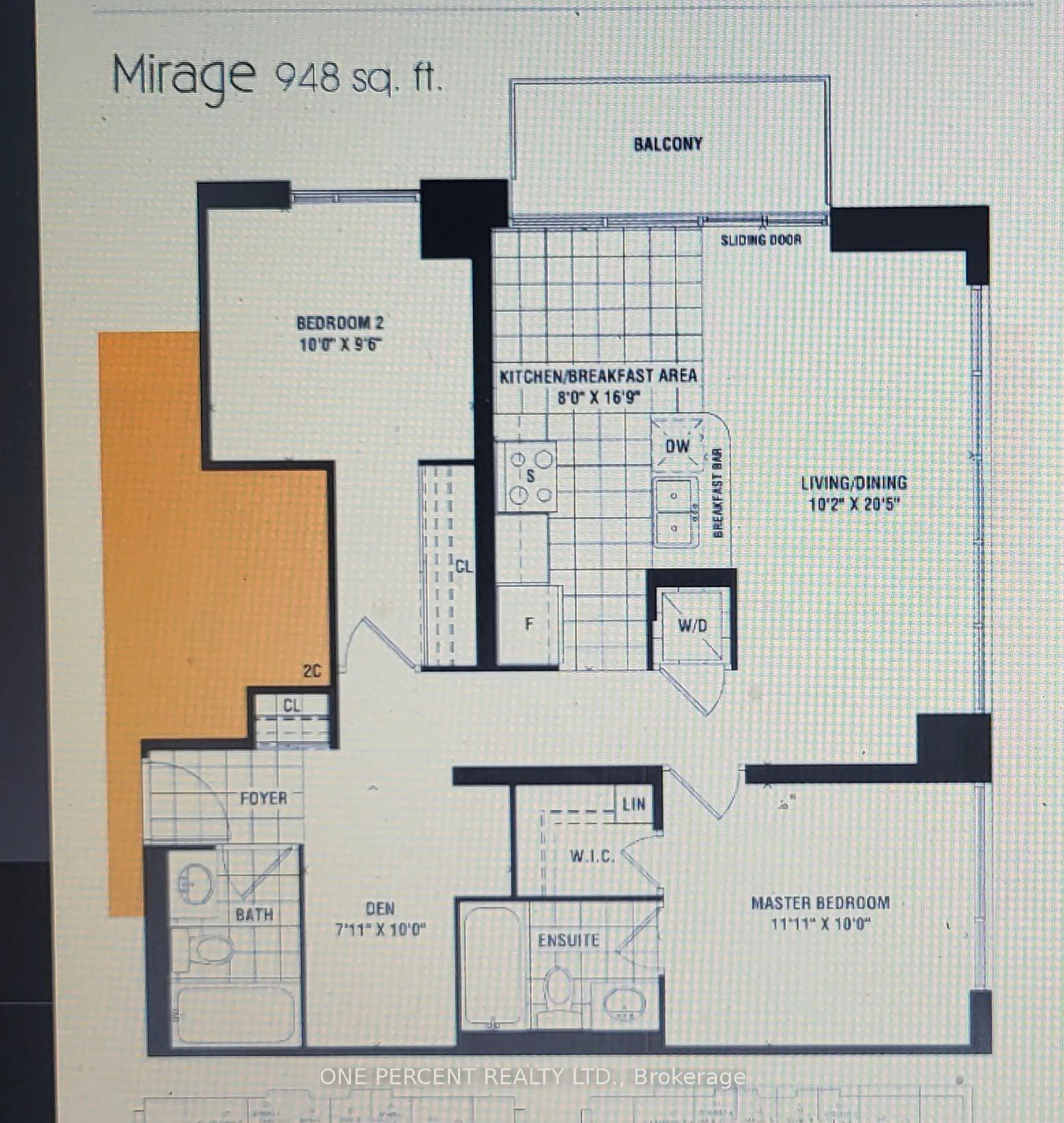 Floor plan for 339 Rathburn Rd #2206, Mississauga Ontario L5B 0K6