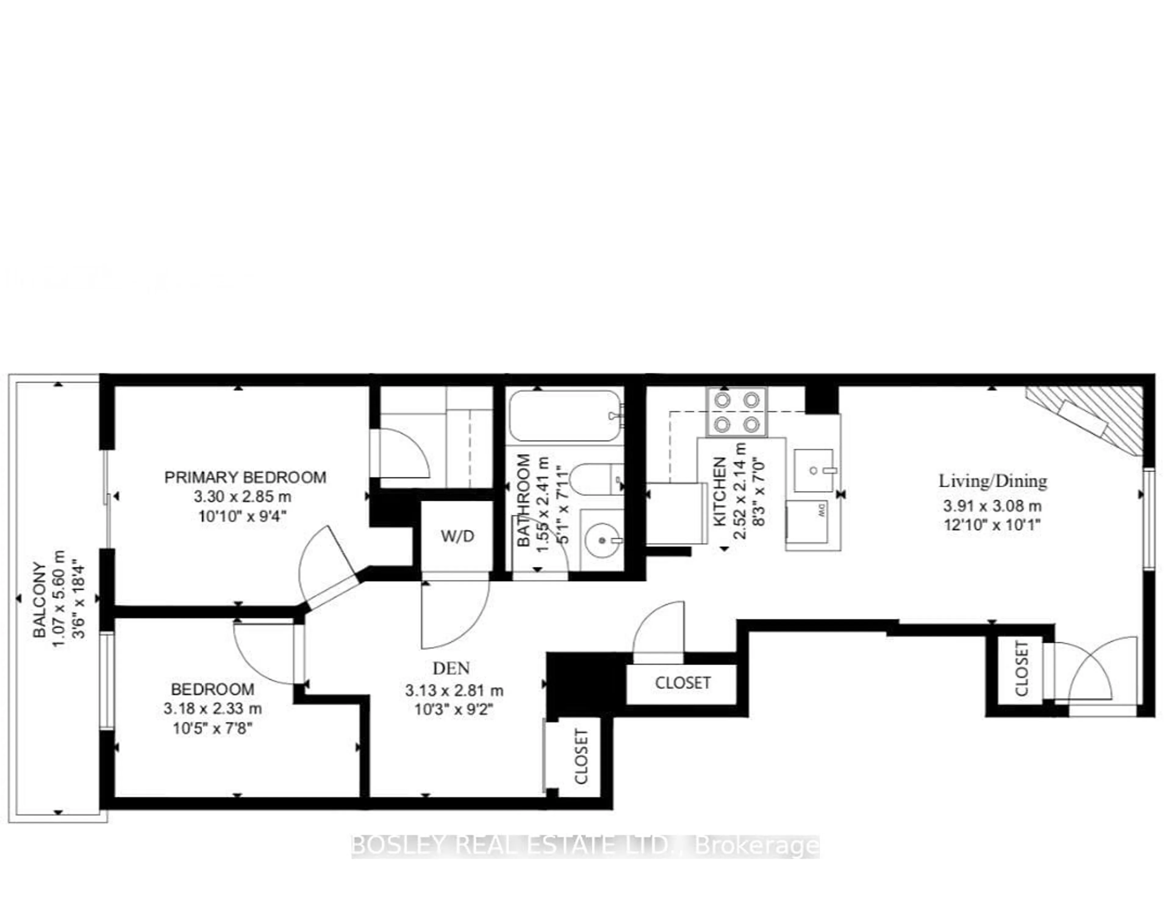 Floor plan for 16 Laidlaw St #924, Toronto Ontario M6K 1X2