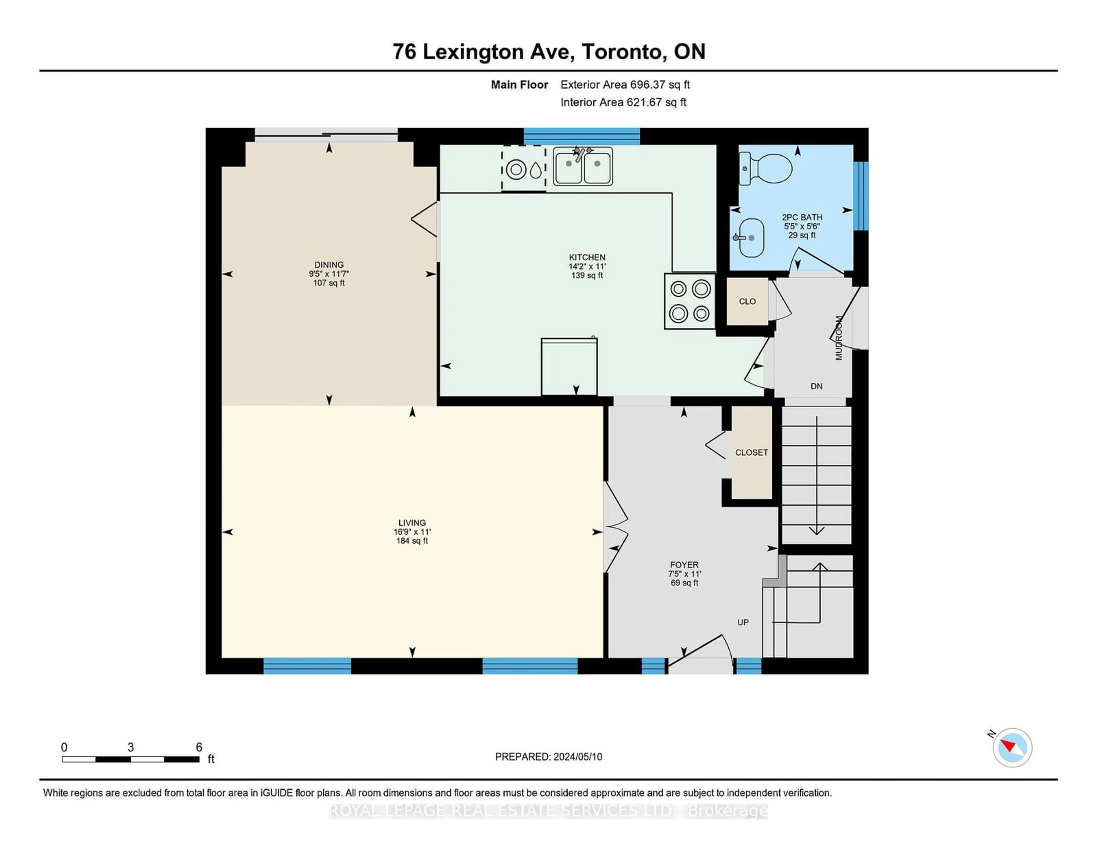 Floor plan for 76 Lexington Ave, Toronto Ontario M9V 2G8