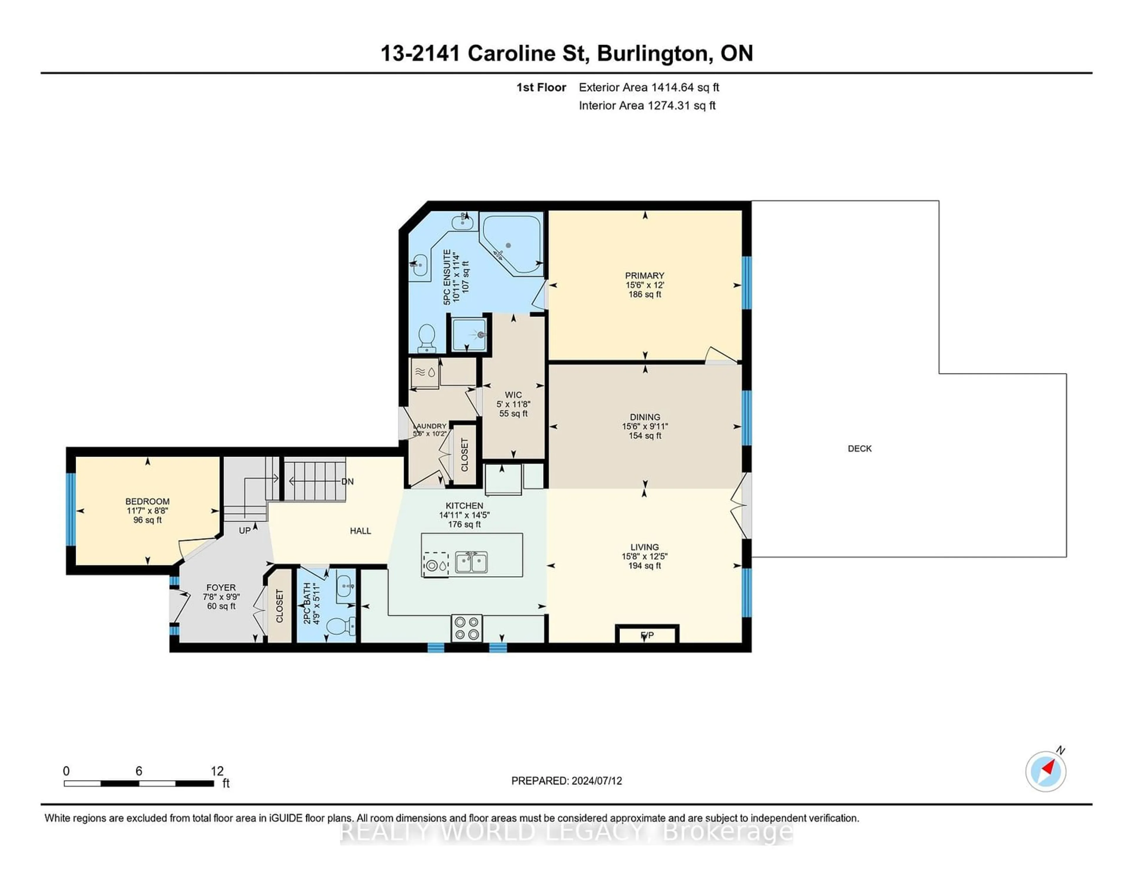 Floor plan for 2141 Caroline St #13, Burlington Ontario L7R 1L7