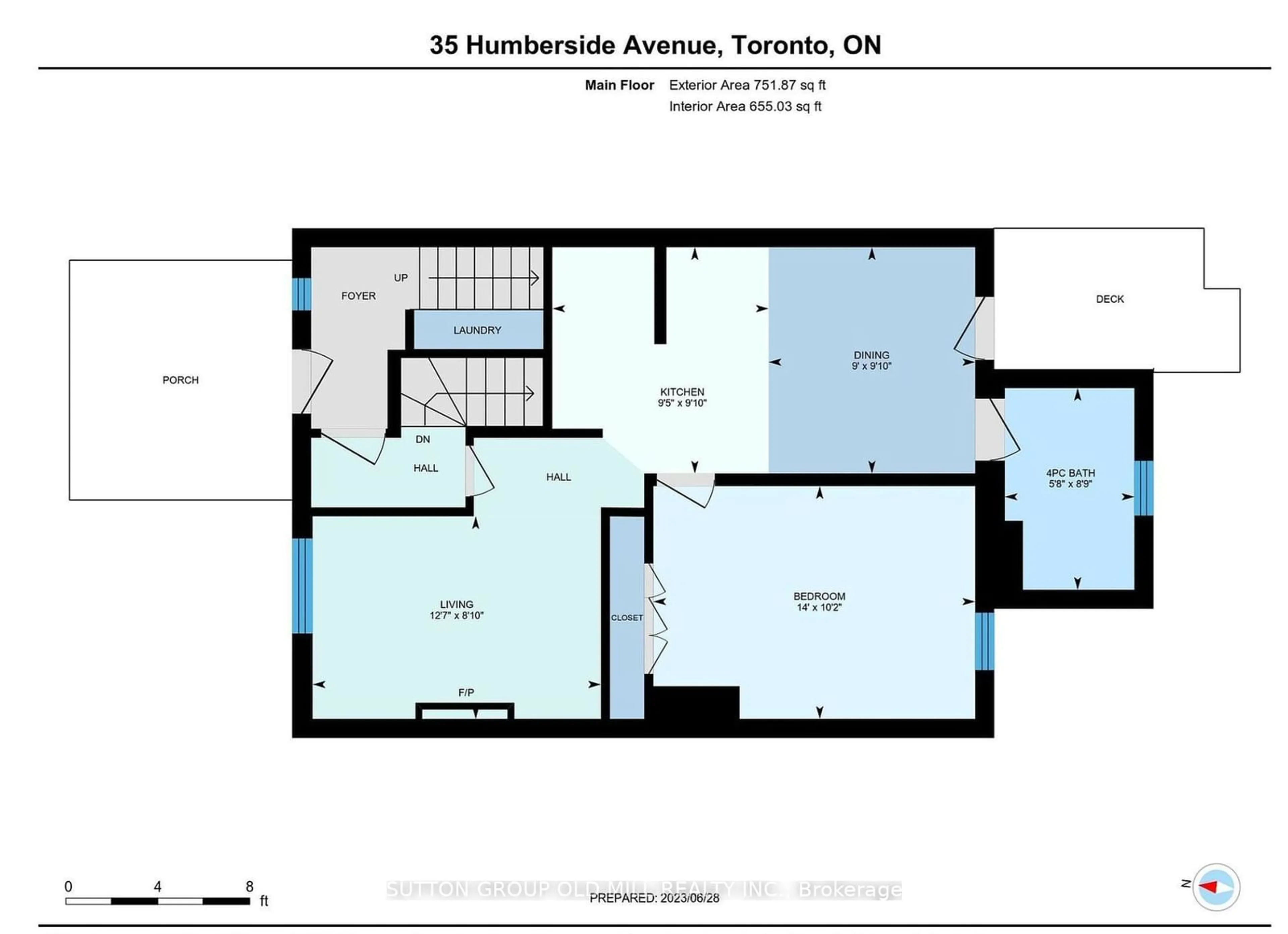 Floor plan for 35 Humberside Ave, Toronto Ontario M6P 1J6