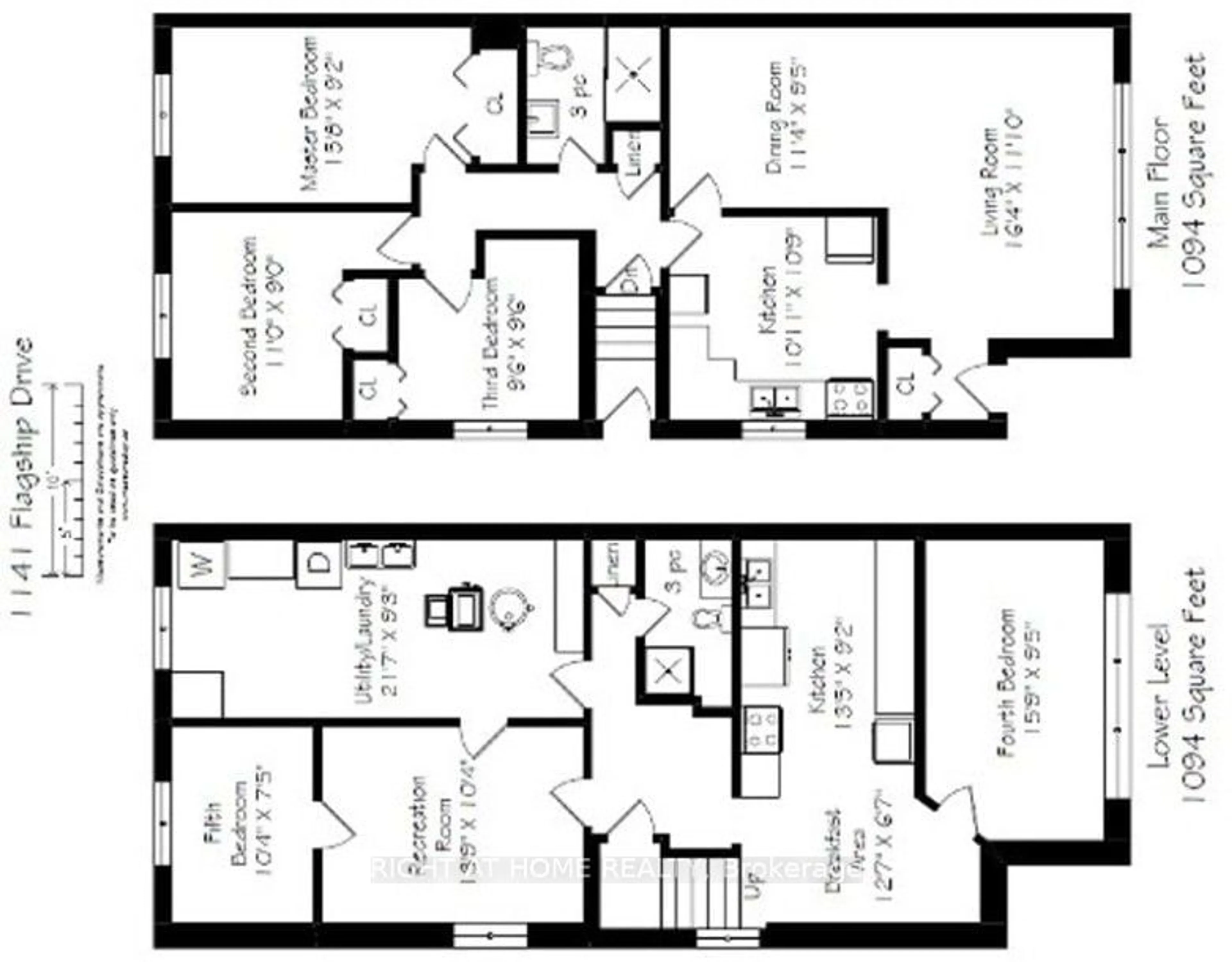 Floor plan for 1141 Flagship Dr, Mississauga Ontario L4Y 2K3