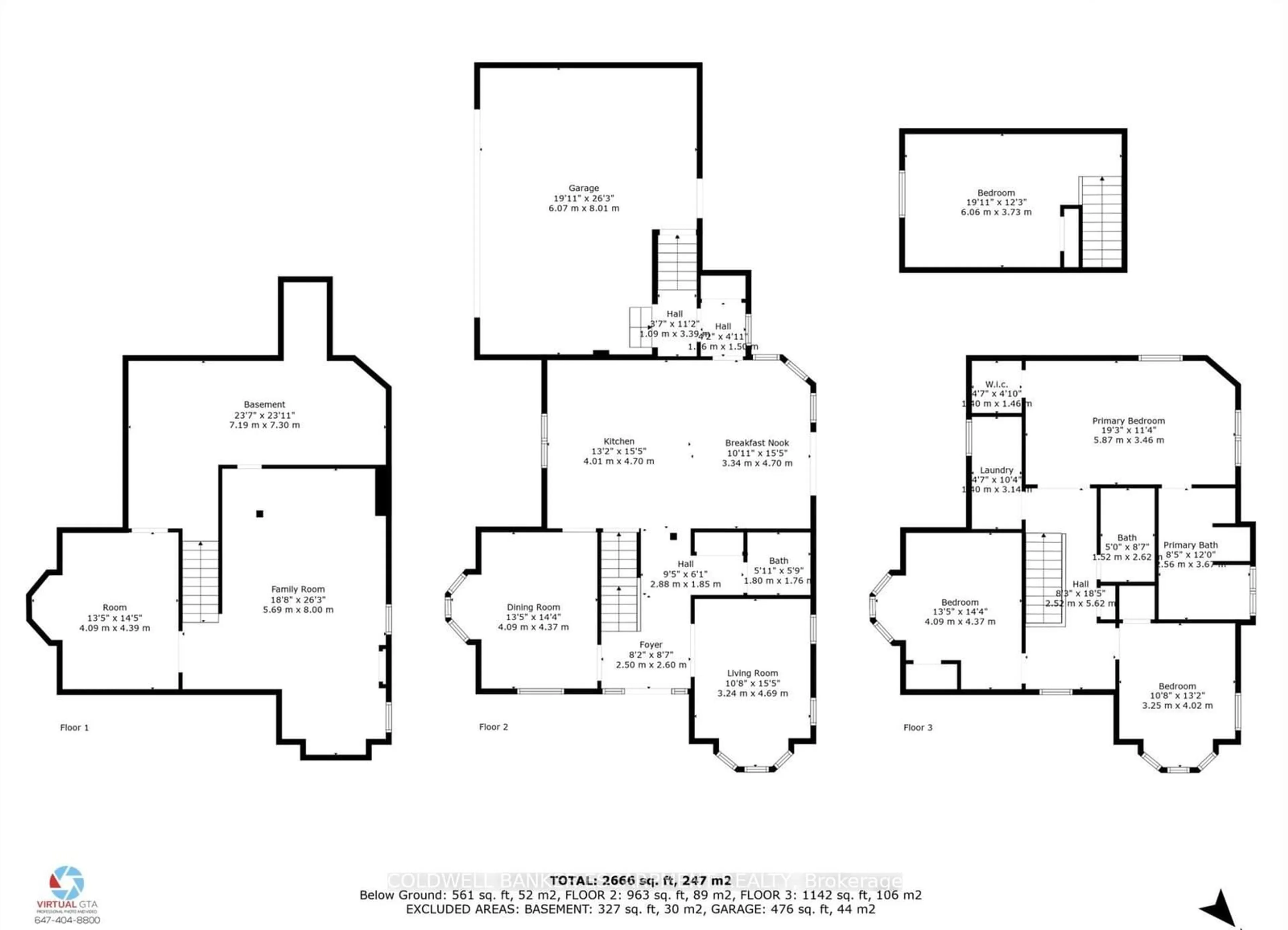 Floor plan for 32 Coles Crt, Halton Hills Ontario L7J 2L8