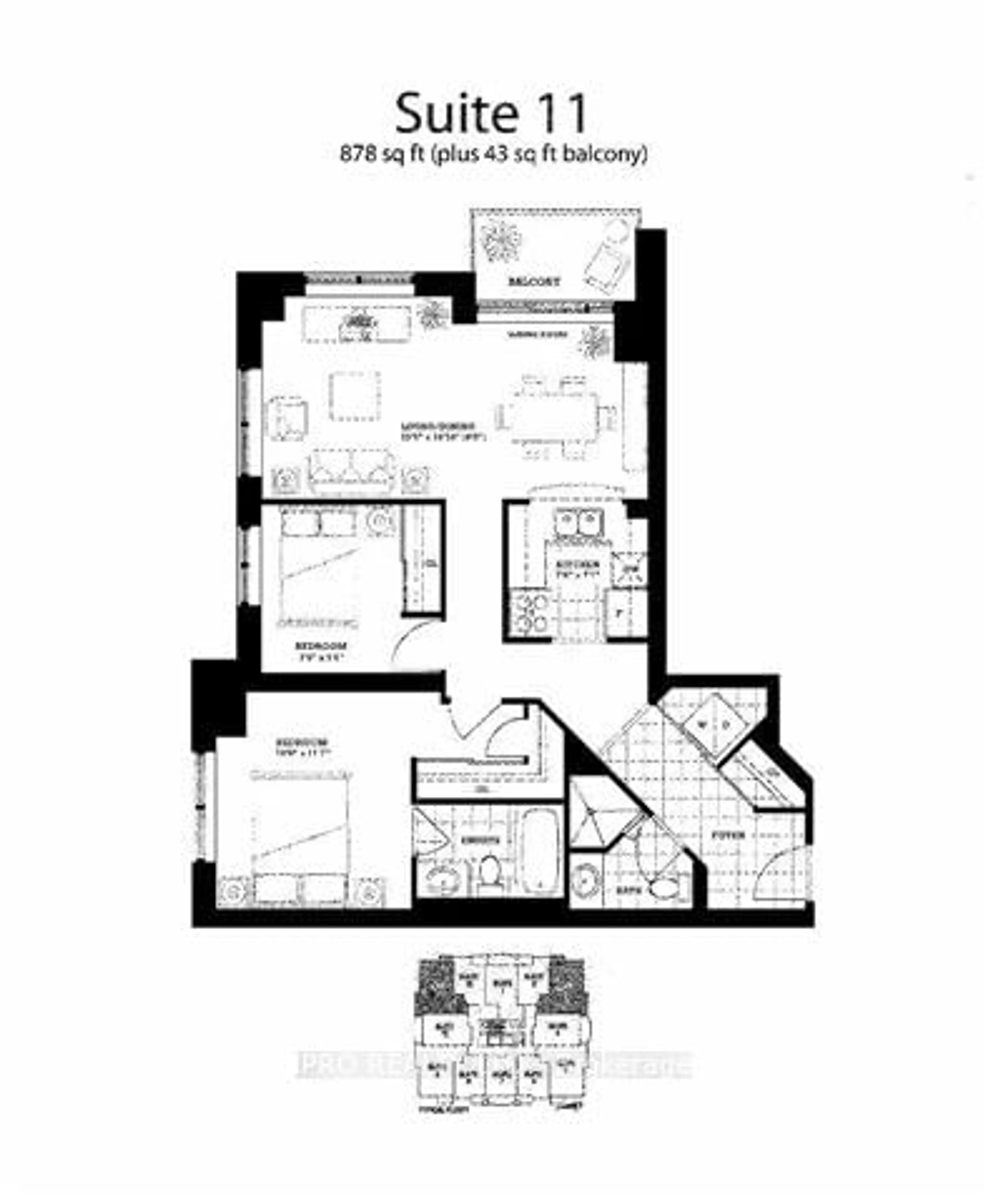 Floor plan for 2391 Central Park Dr #1111, Oakville Ontario L6H 0E4