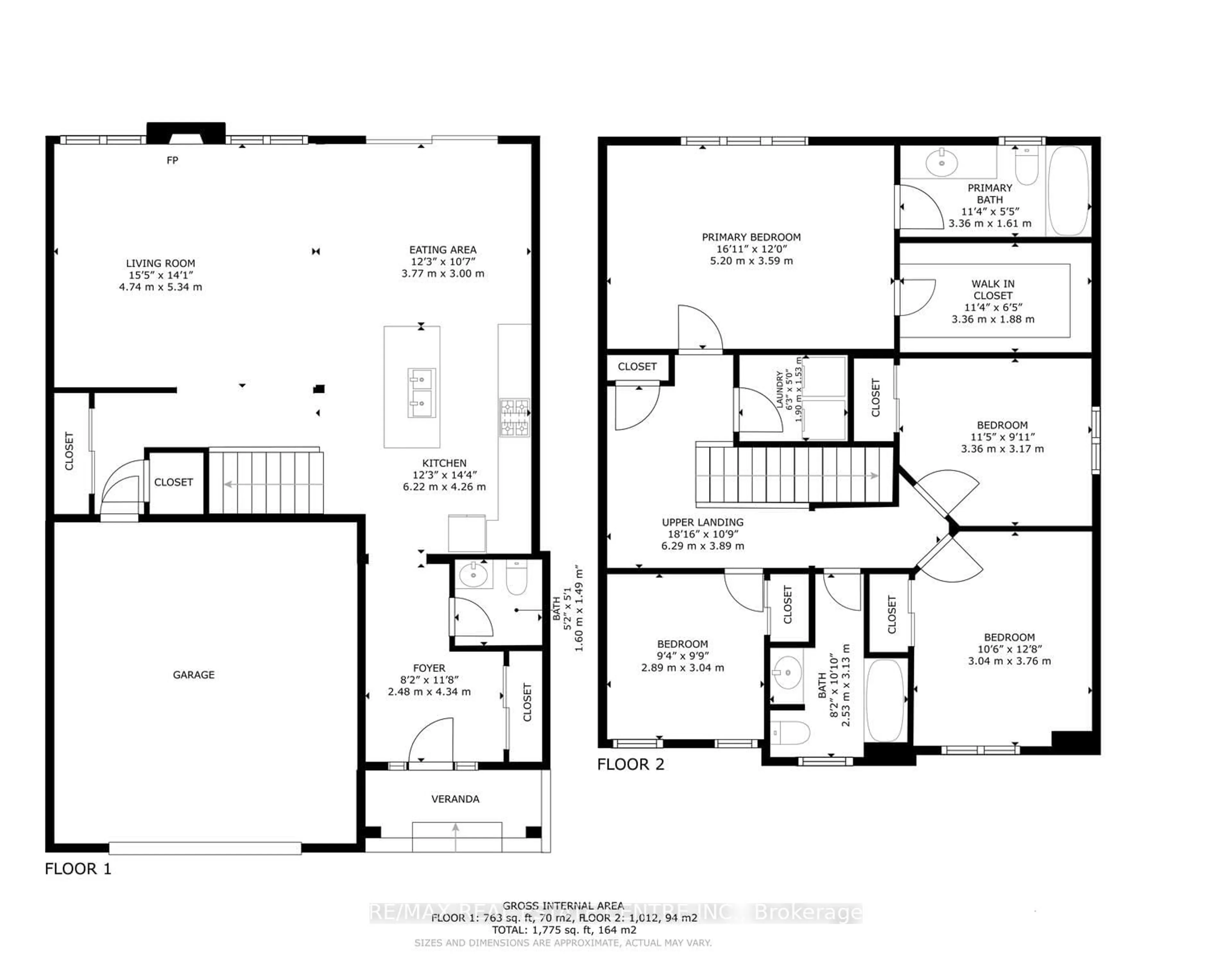 Floor plan for 1327 Chretien St, Milton Ontario L9E 1G4