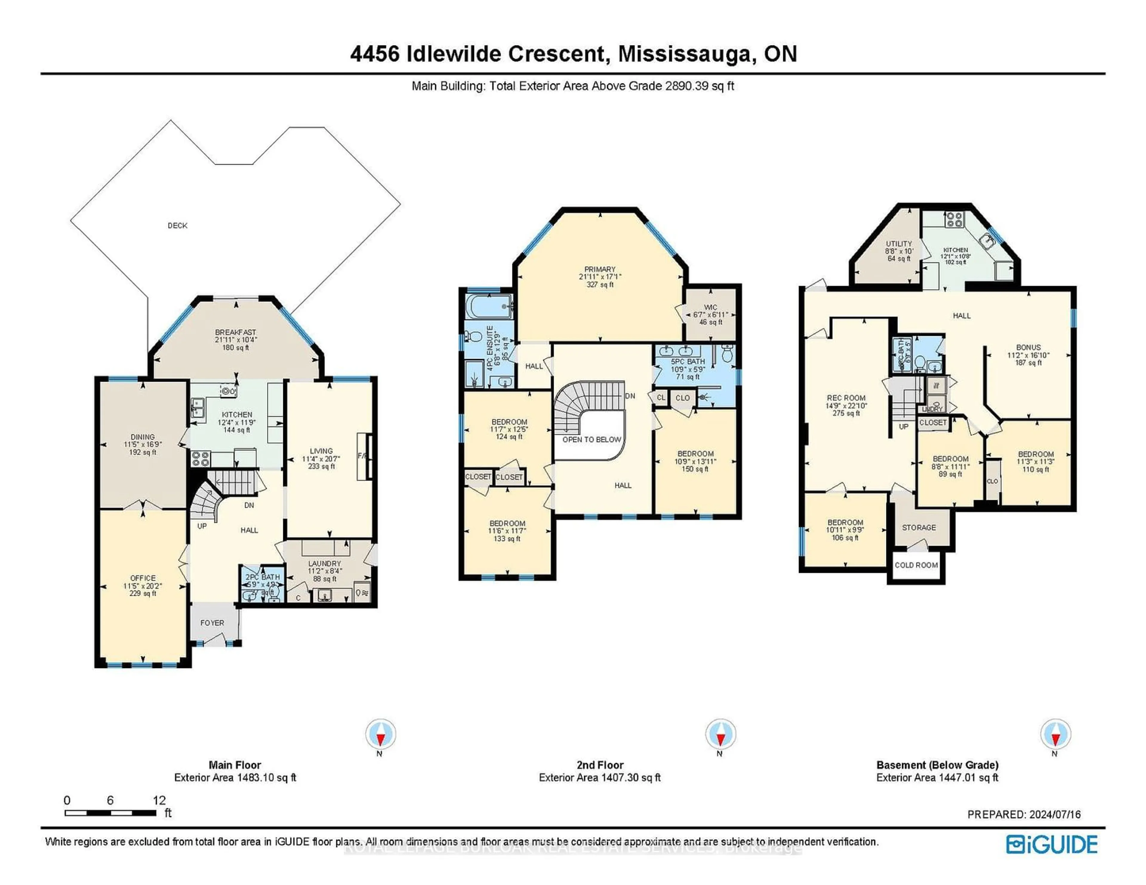 Floor plan for 4456 Idlewilde Cres, Mississauga Ontario L5M 4E3