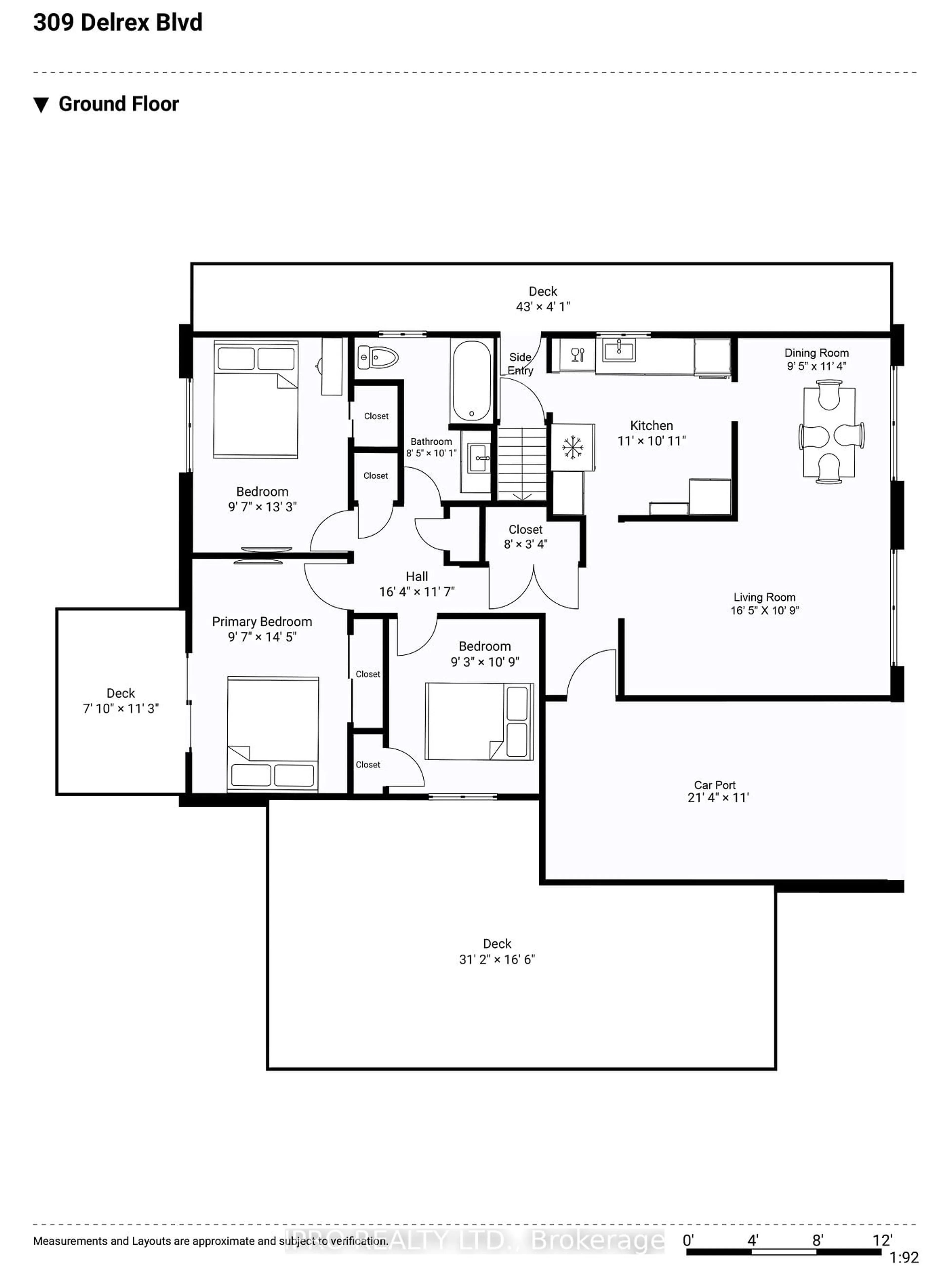 Floor plan for 309 Delrex Blvd, Halton Hills Ontario L7G 4H1