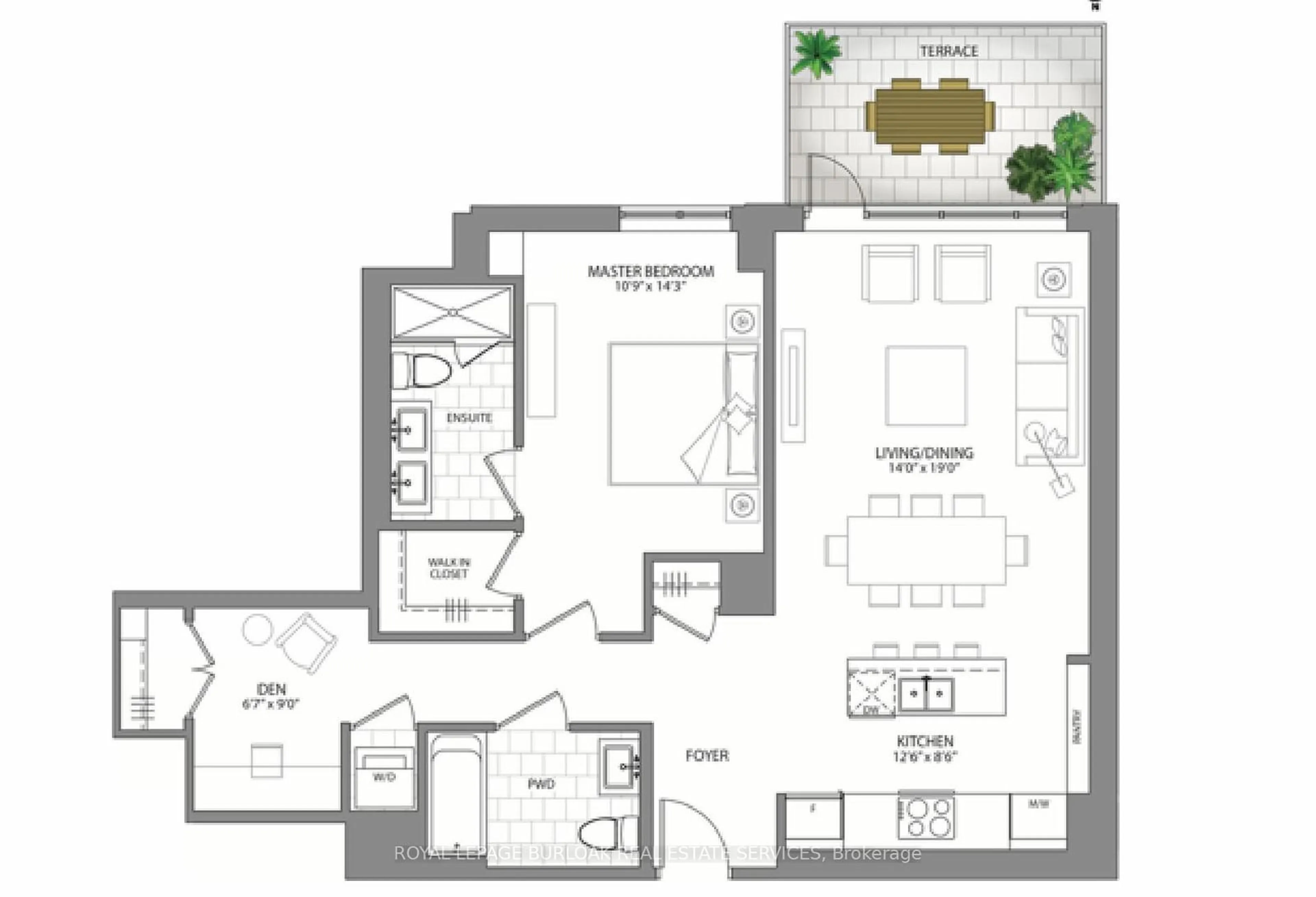 Floor plan for 1441 Elgin St #207, Burlington Ontario L7S 1E6