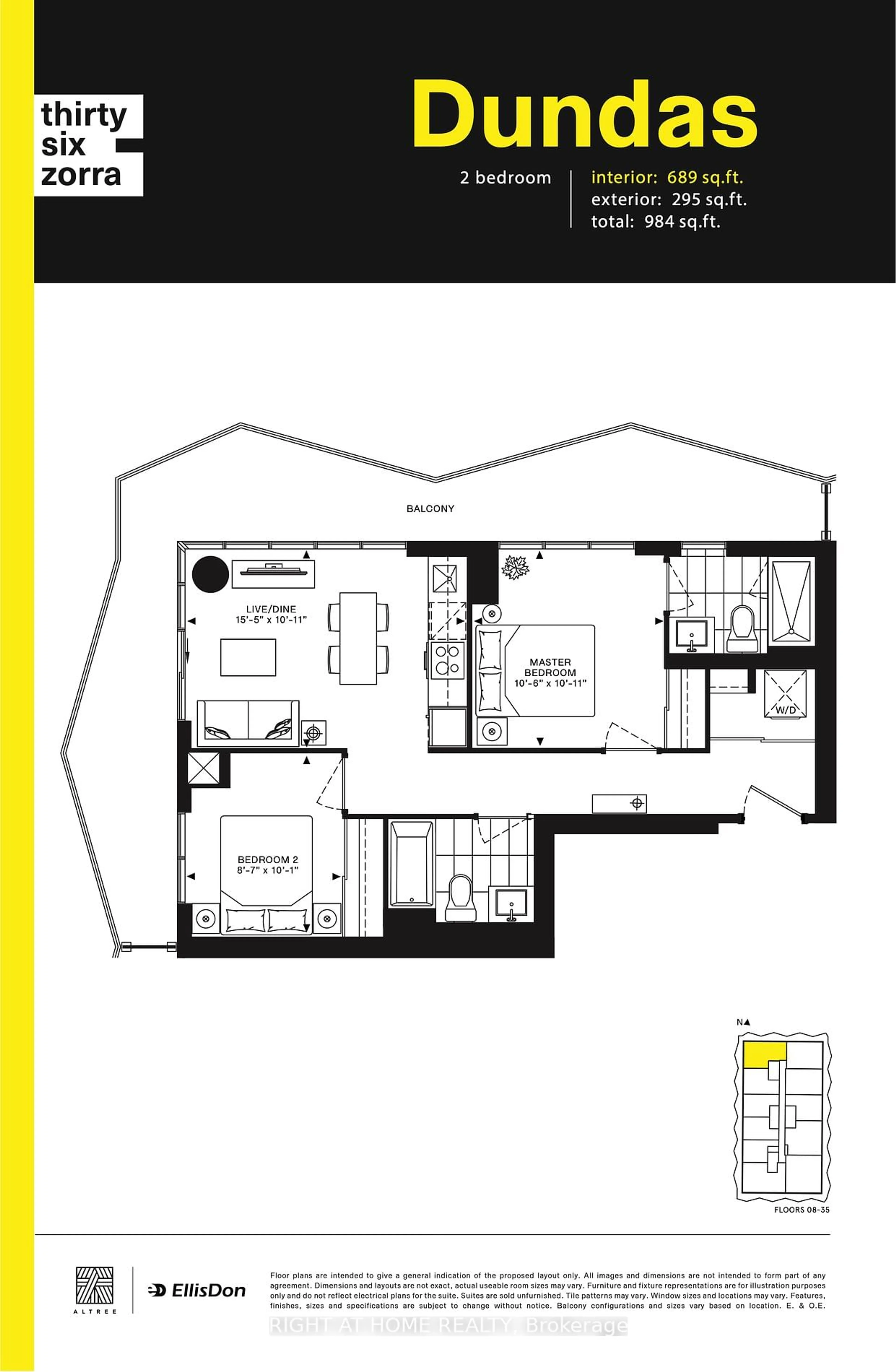 Floor plan for 36 Zorra St #1903, Toronto Ontario M8Z 0G5