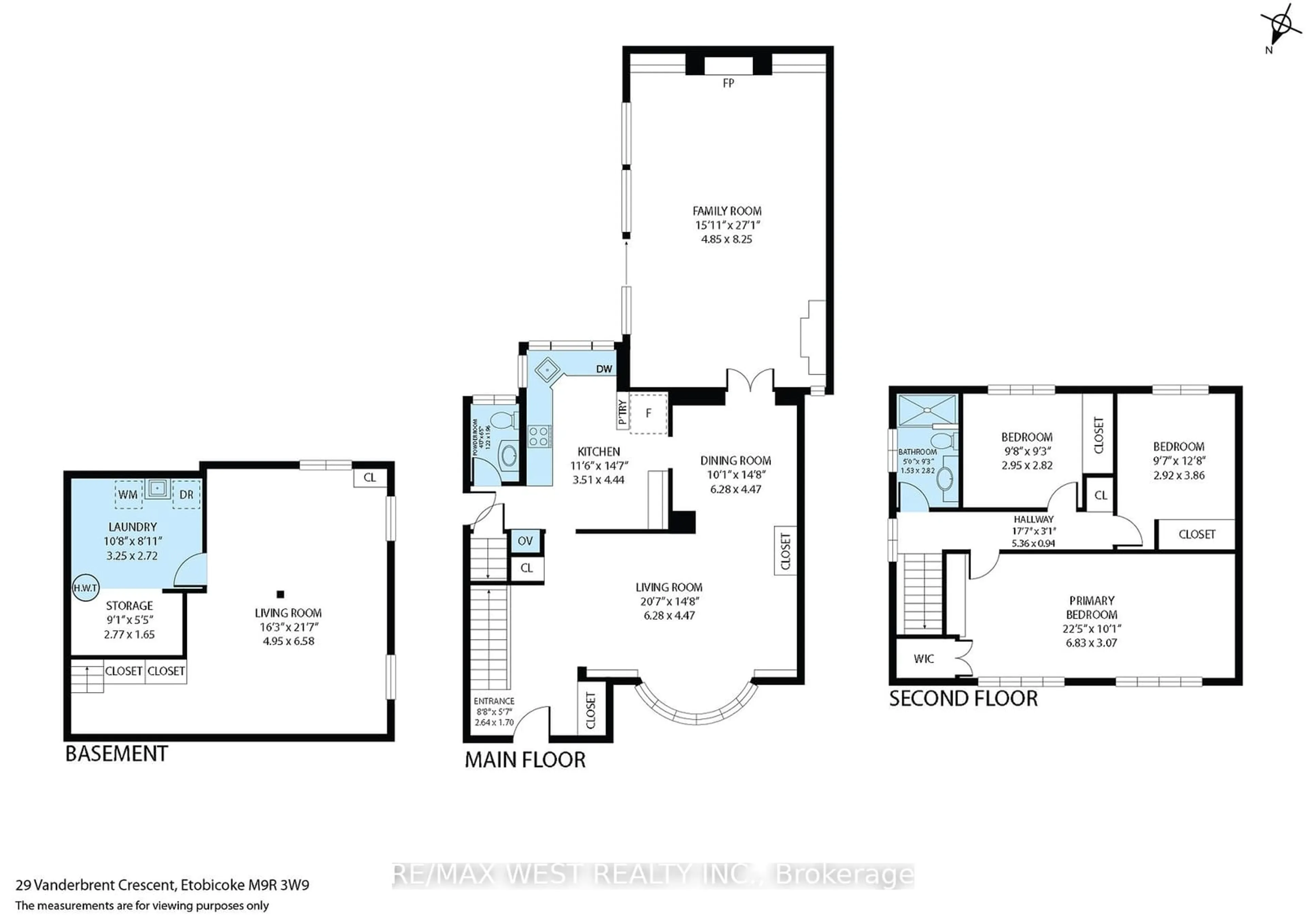 Floor plan for 29 Vanderbrent Cres, Toronto Ontario M9R 3W9