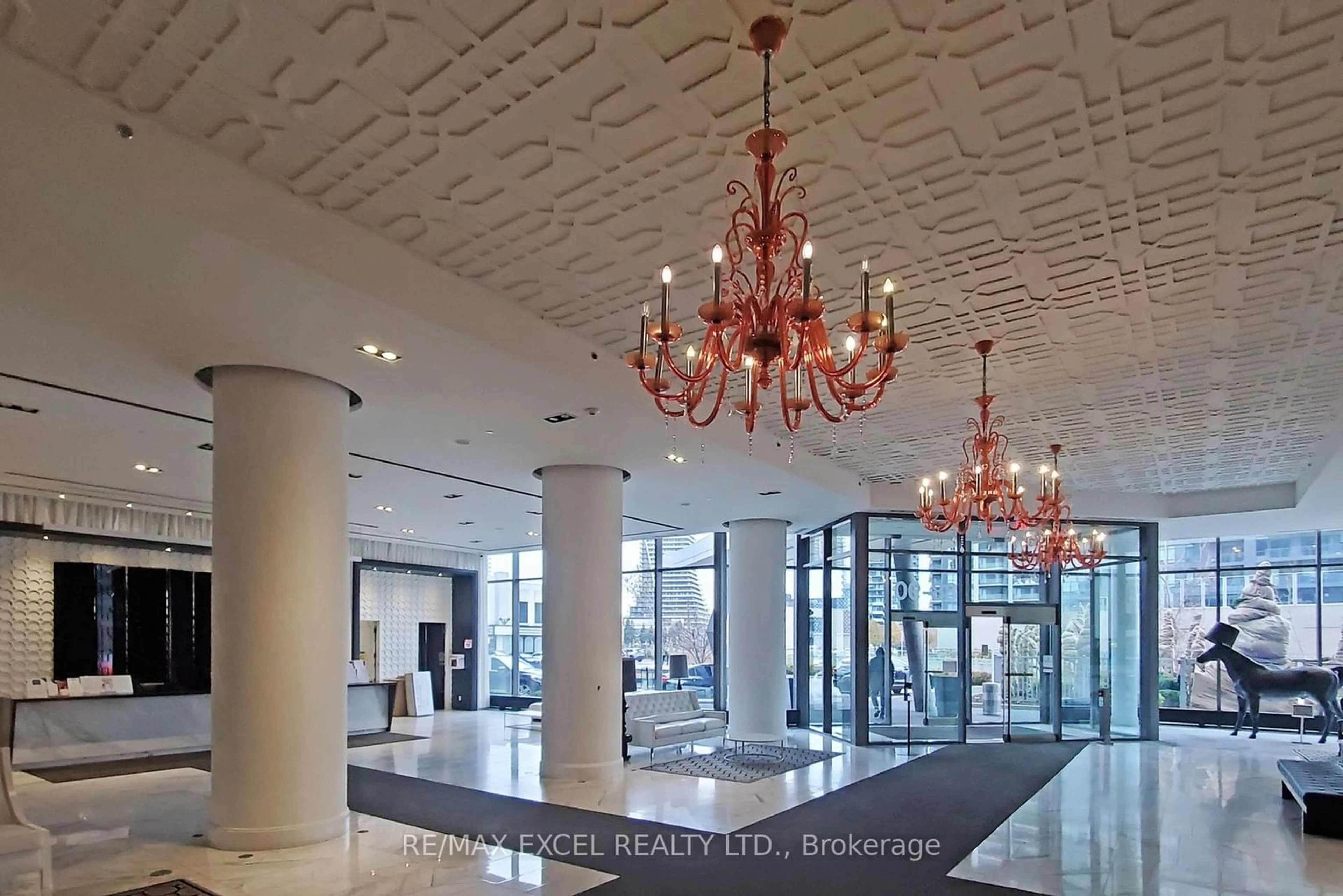 Indoor lobby for 90 Park Lawn Rd #2608, Toronto Ontario M8Y 0B6