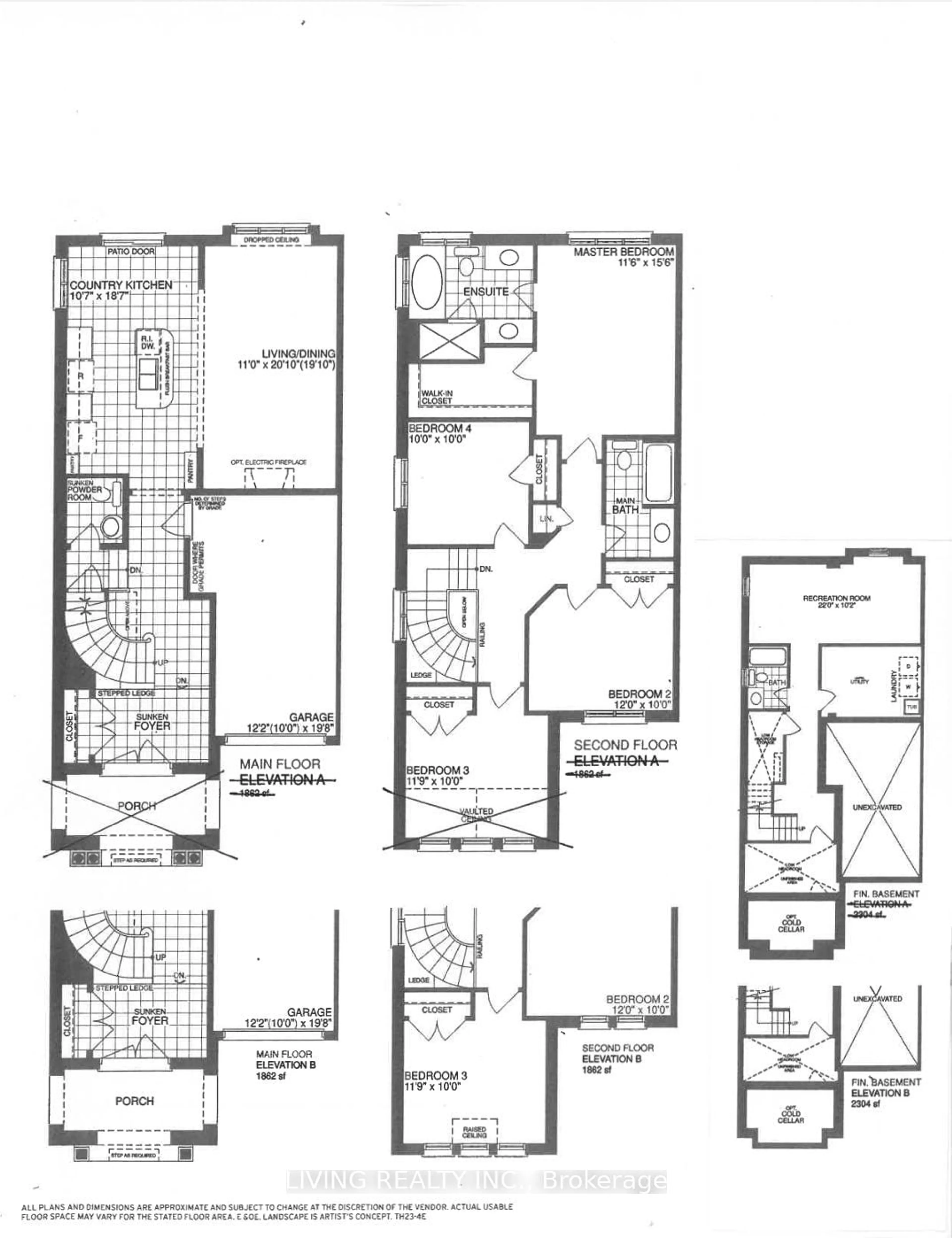 Floor plan for 3033 Rivertrail Common, Oakville Ontario L6M 0Z1