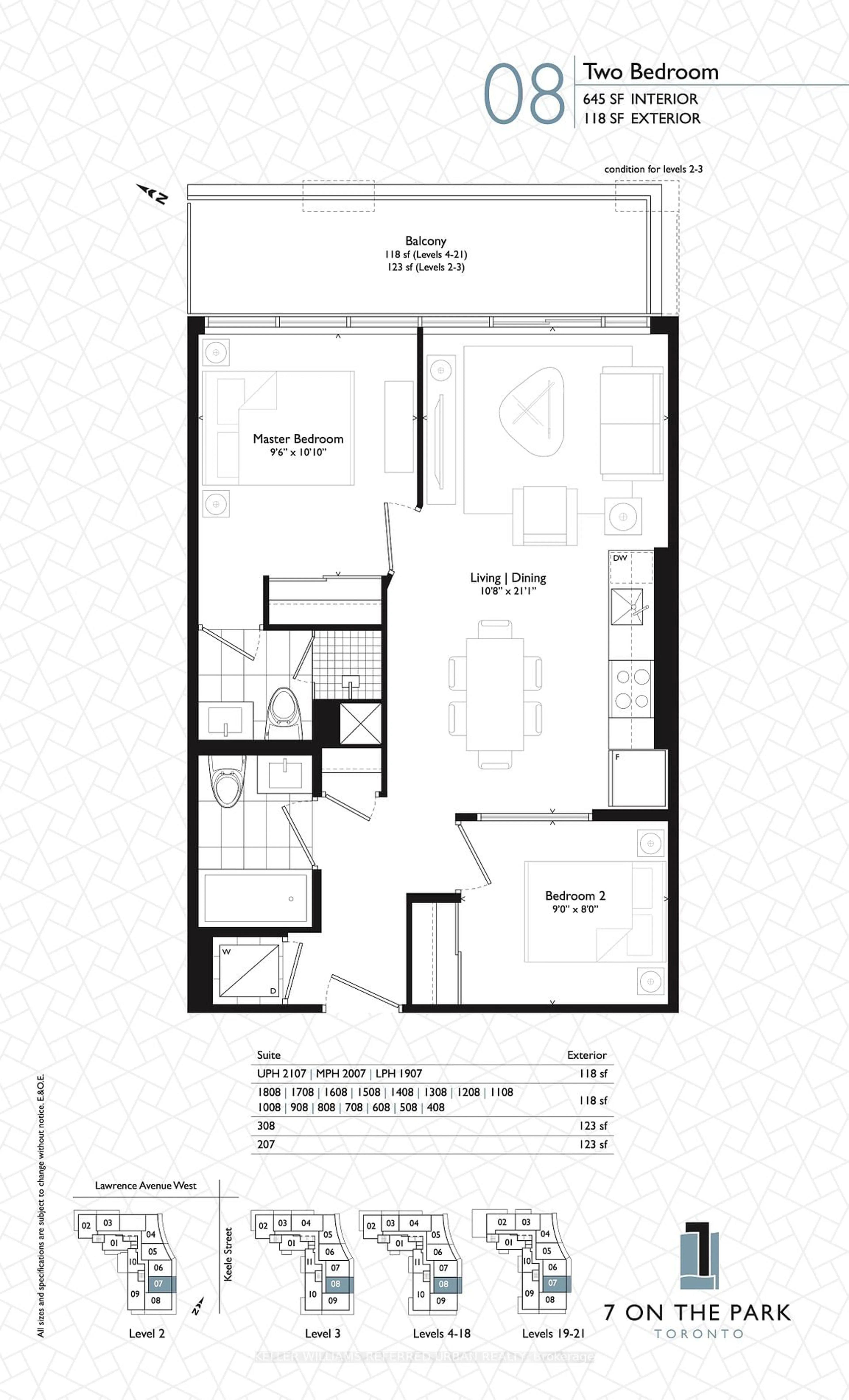 Floor plan for 1461 Lawrence Ave #1308, Toronto Ontario M6L 0A6