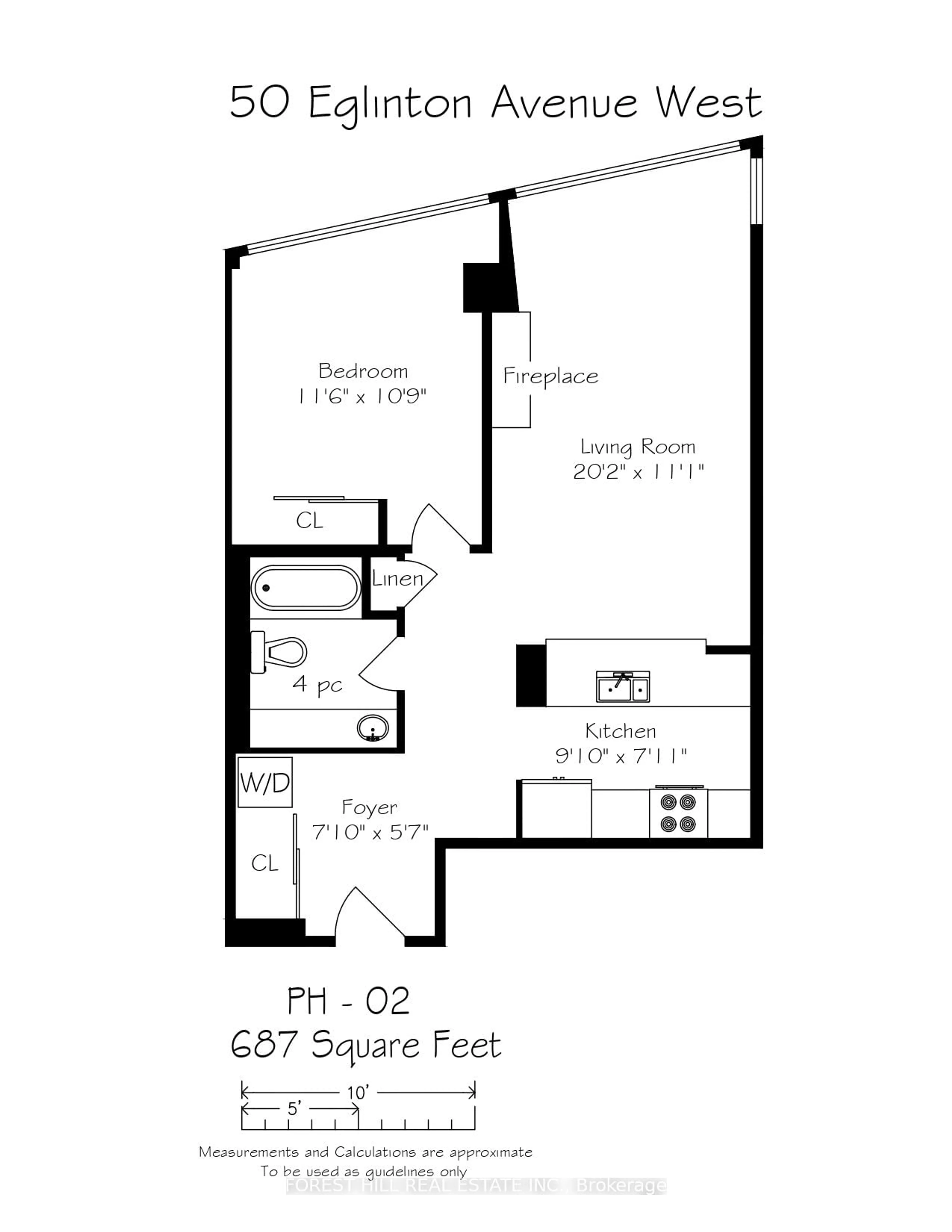Floor plan for 50 Eglinton Ave #Ph2, Mississauga Ontario L5R 3P5