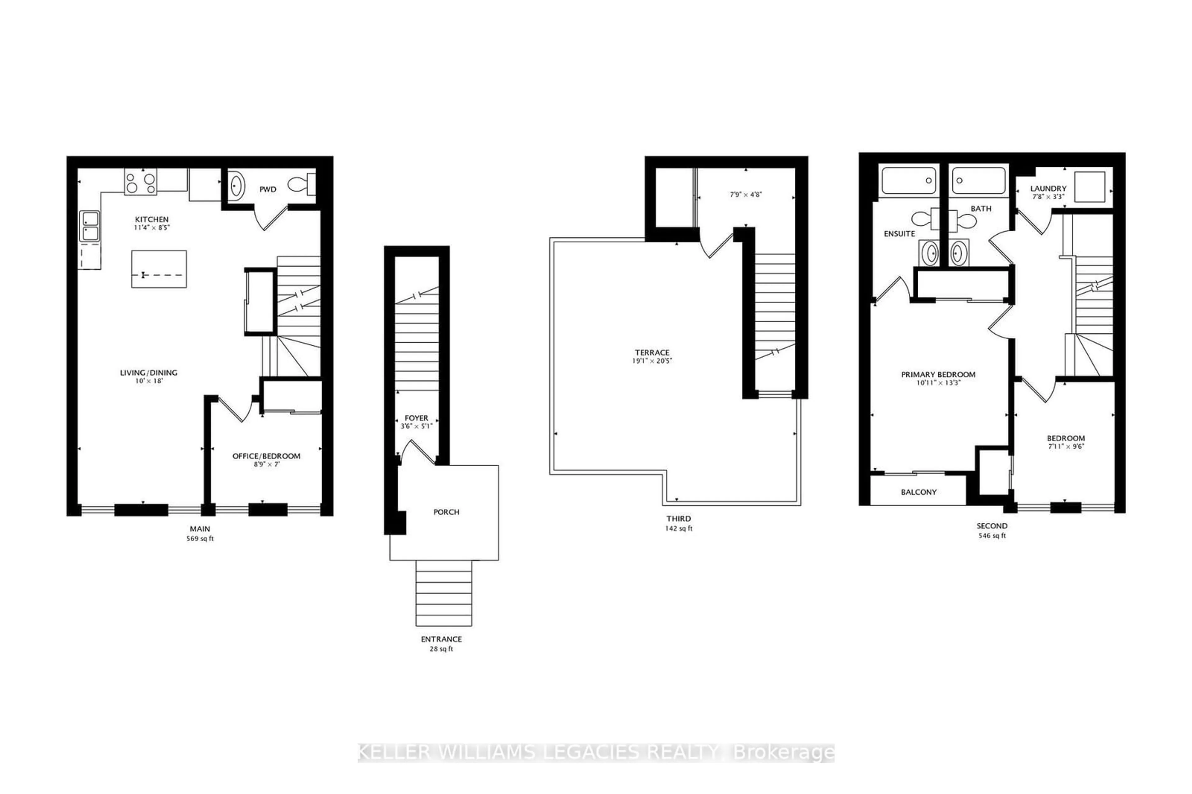 Floor plan for 27 Applewood Lane #254, Toronto Ontario M9C 0C1