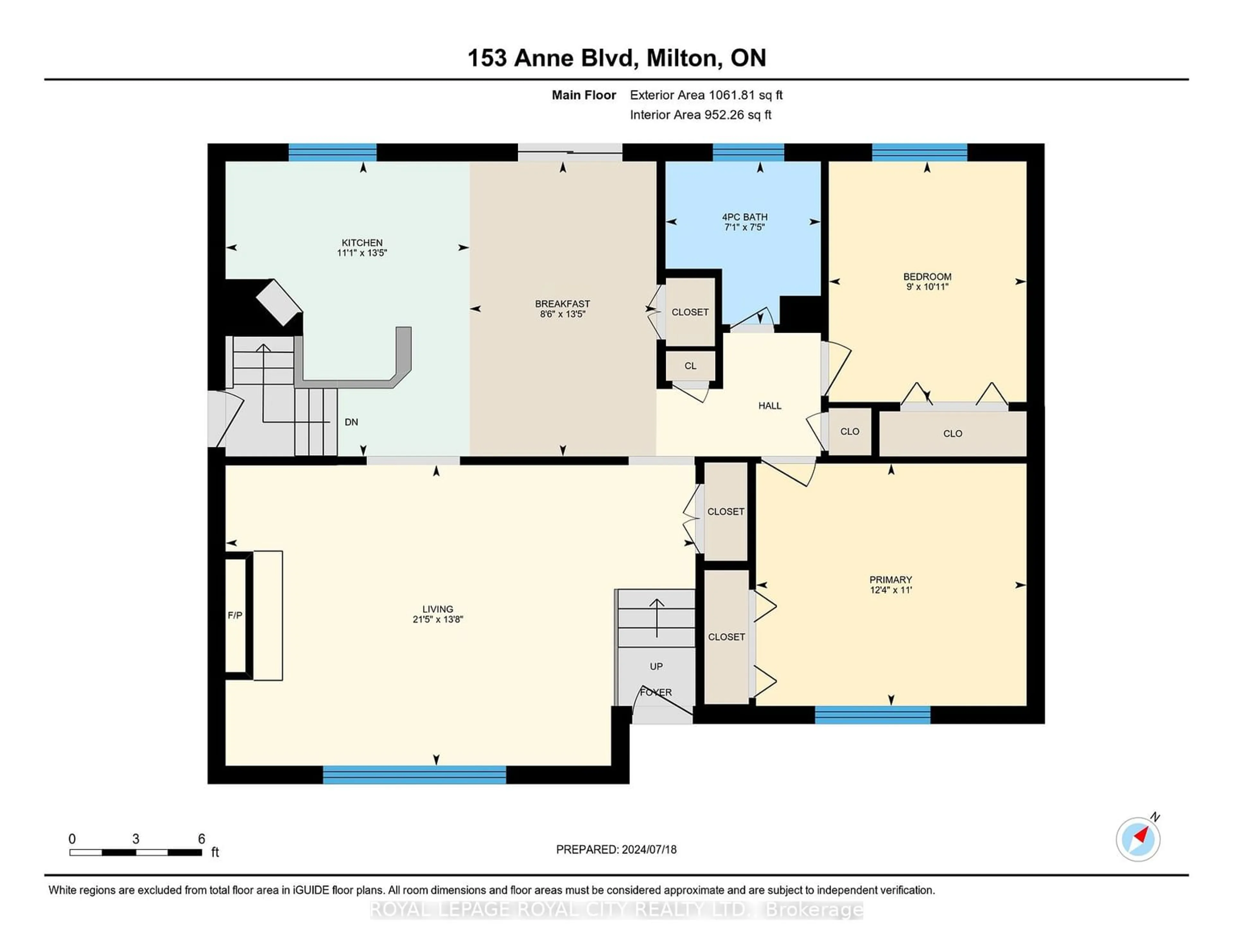 Floor plan for 153 Anne Blvd, Milton Ontario L9T 1A1