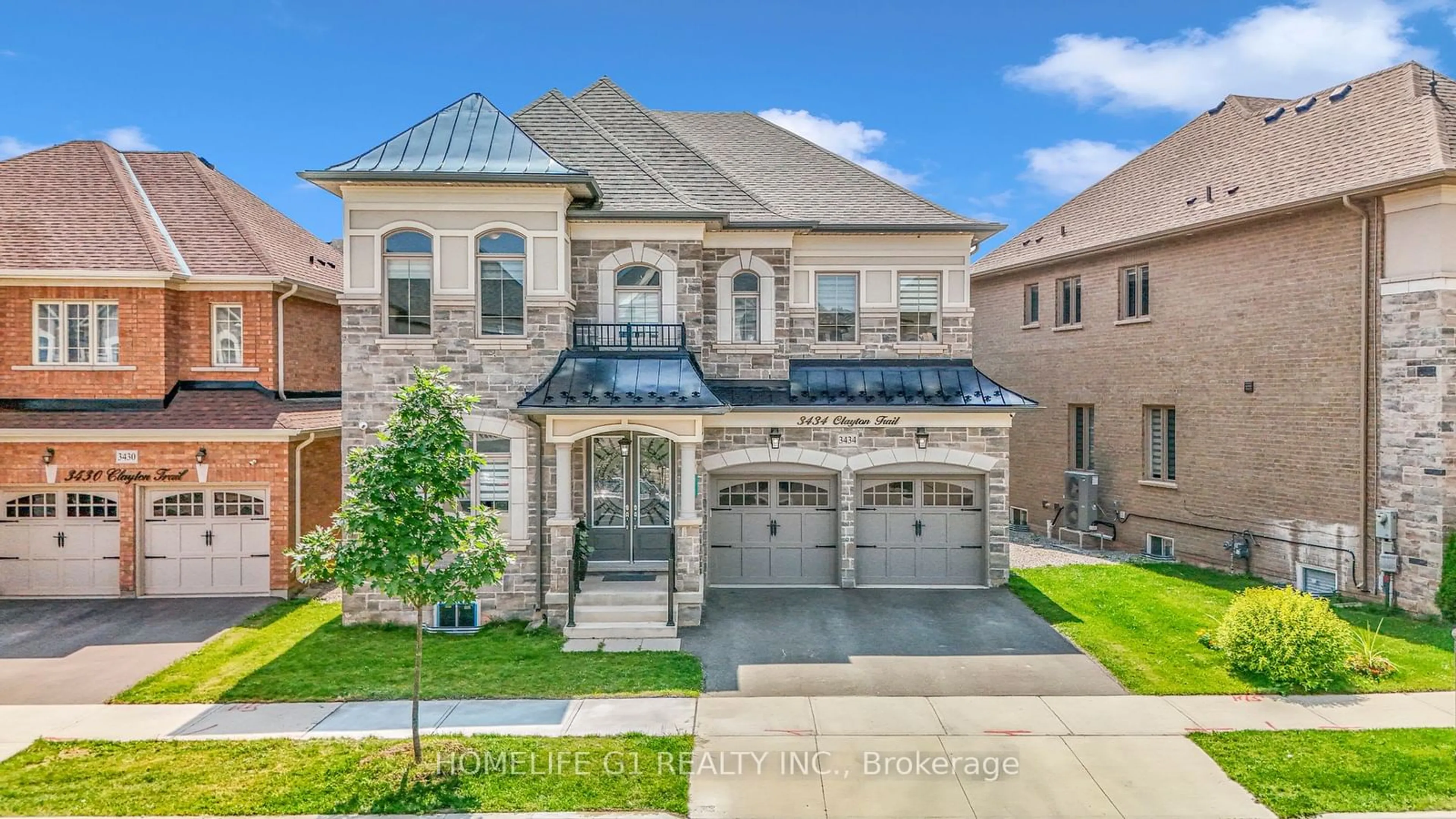 Home with brick exterior material for 3434 Clayton Tr, Oakville Ontario L6H 7C6